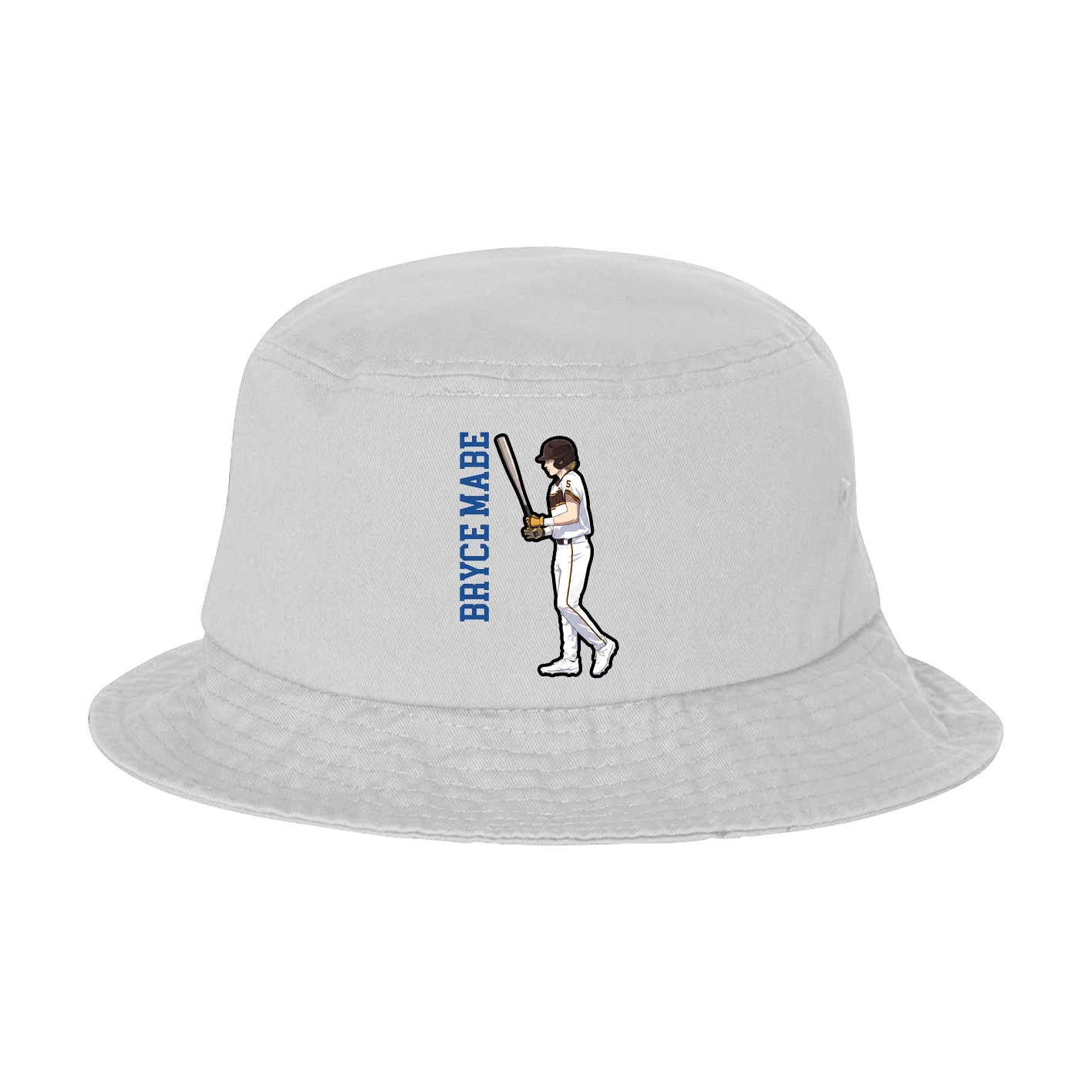 Bucket Cap — Name Vertical in White