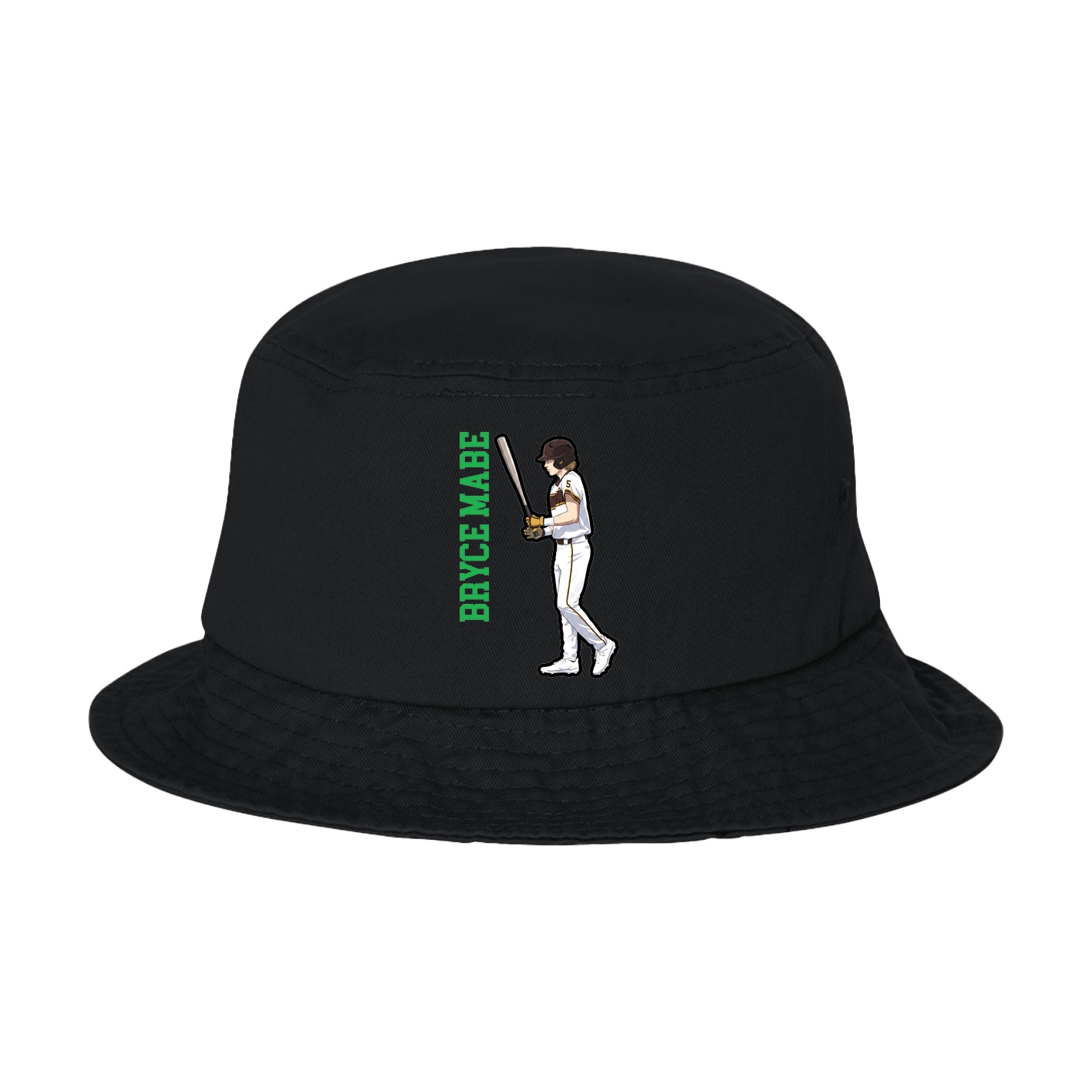 Bucket Cap — Name Vertical in Black
