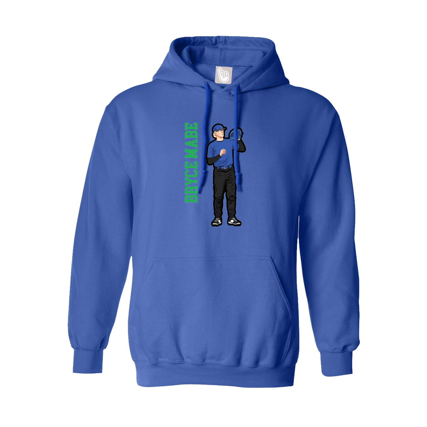 Youth Hoodie — Name Vertical in Royal