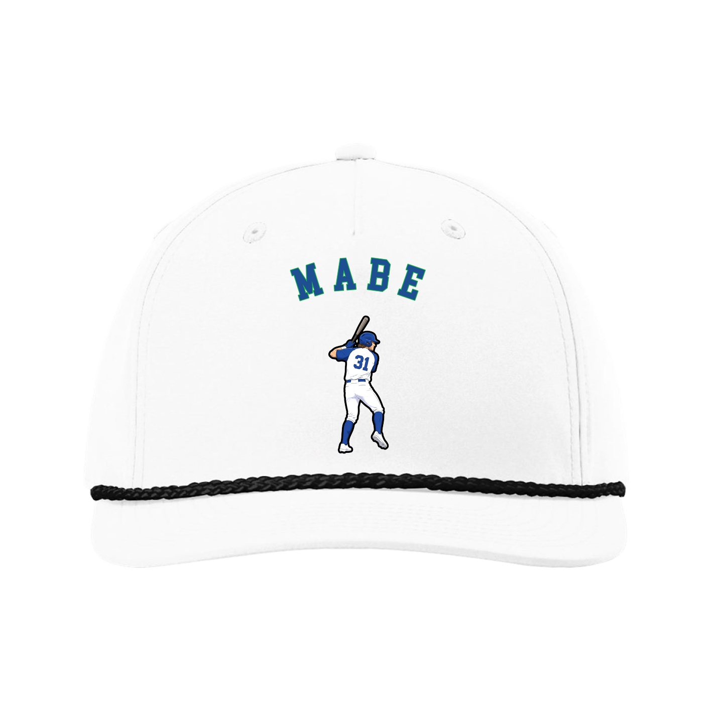Five-Panel Classic Rope Cap — Shirsey Arch in White