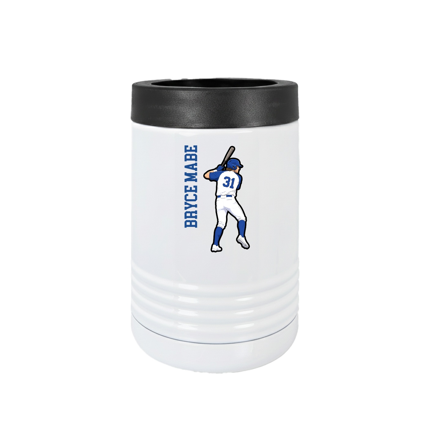 Beverage Holder — Name Vertical in White