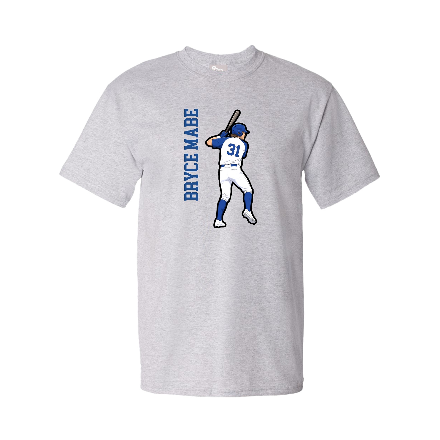 Tee — Name Vertical in Grey