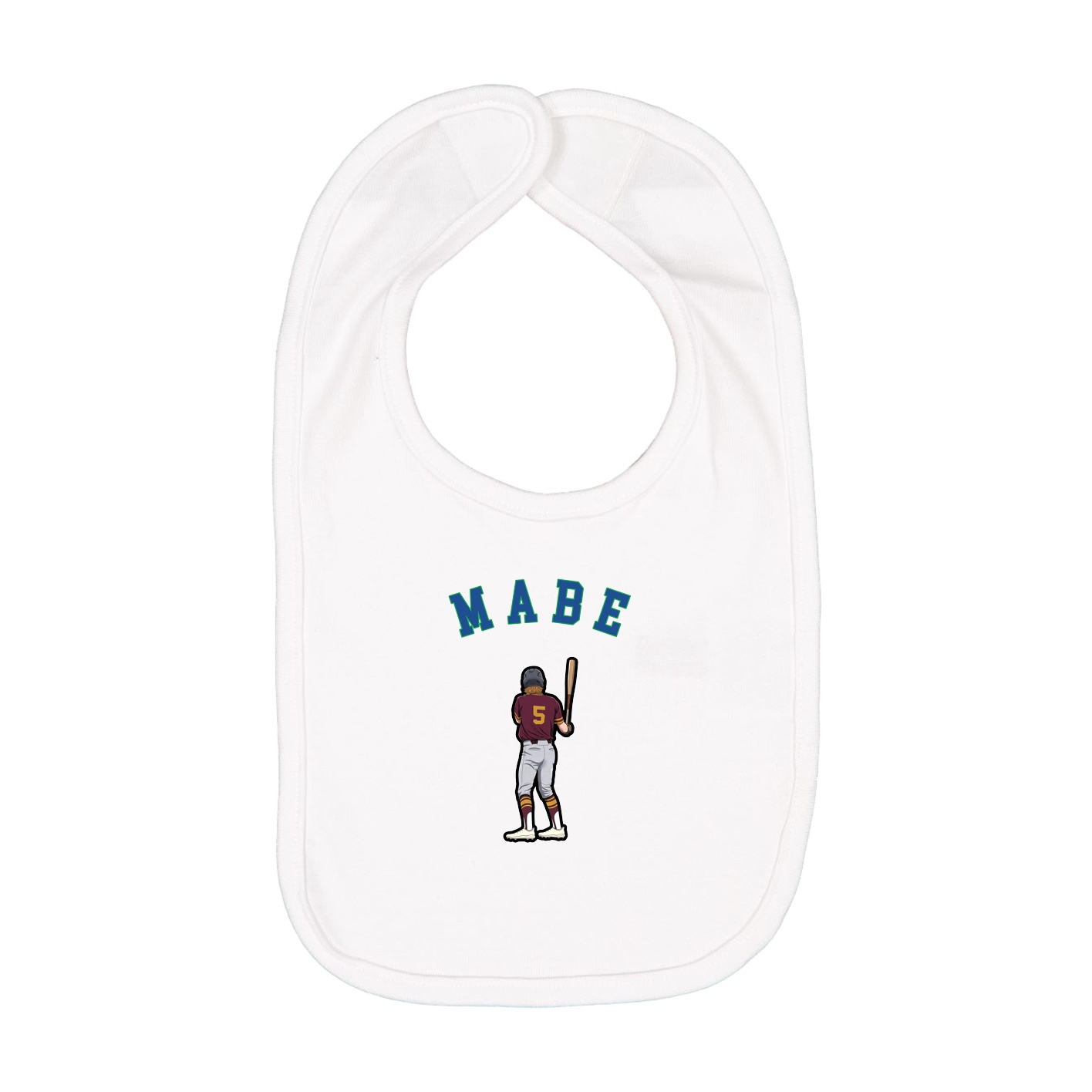 Infant Bib — Shirsey Arch in White