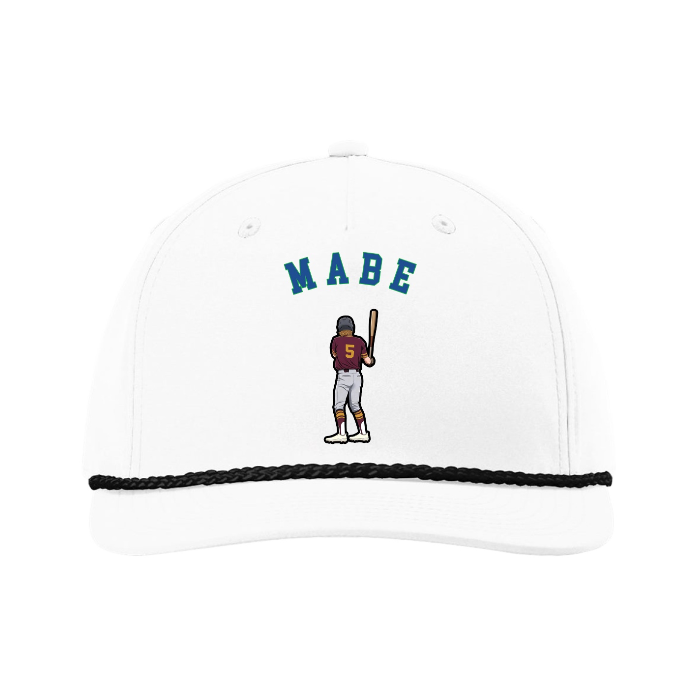 Five-Panel Classic Rope Cap — Shirsey Arch in White