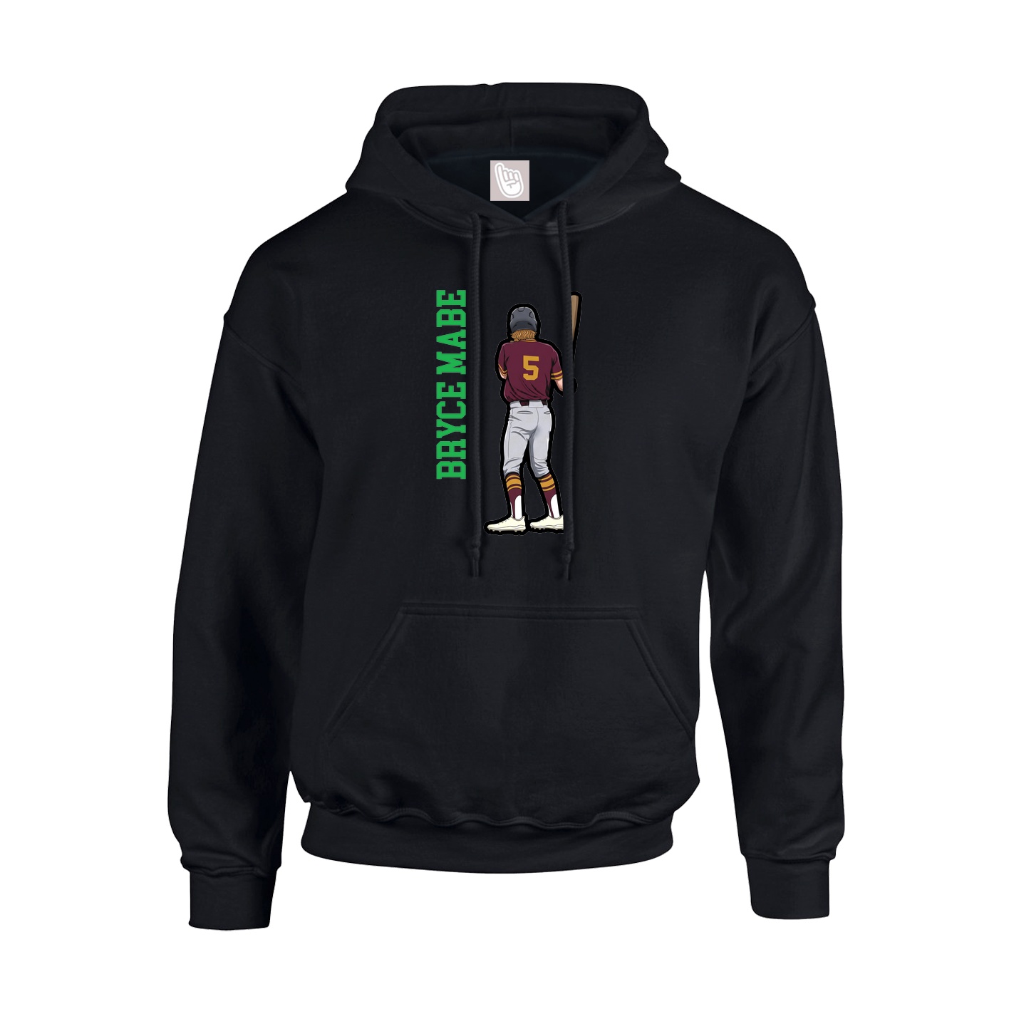 Youth Hoodie — Name Vertical in Black