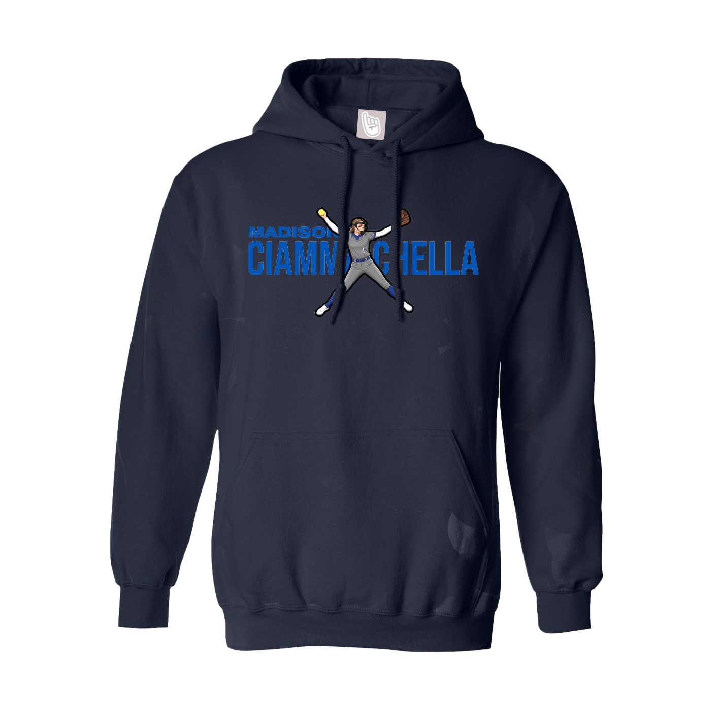 Youth Hoodie — Player Name in Navy