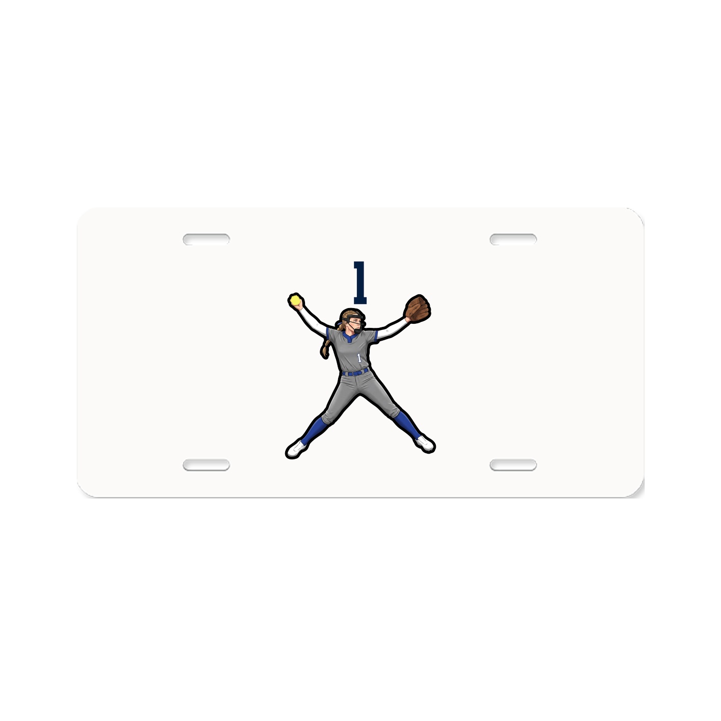 License Plate — Number Top in Classic