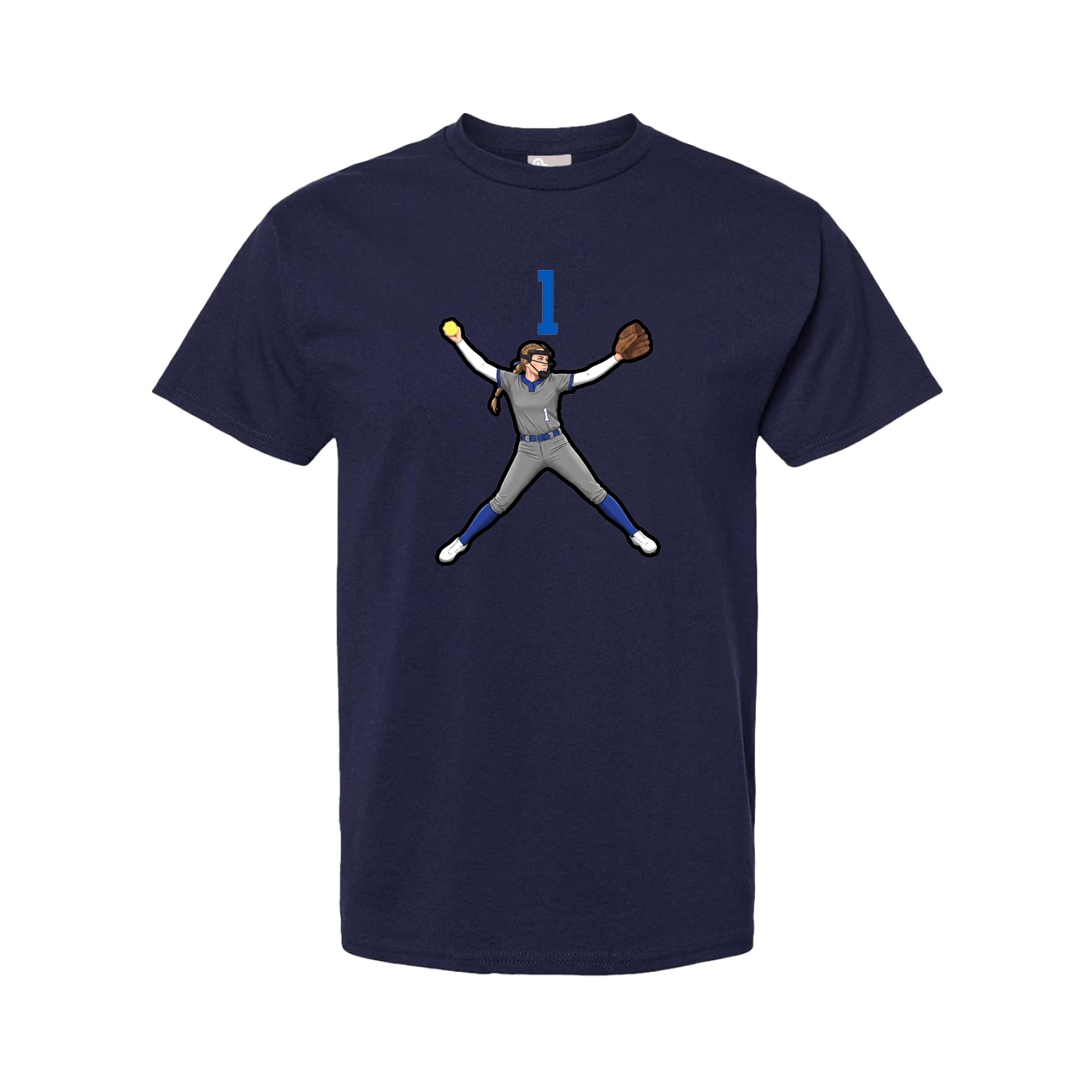 Youth Tee — Number Top in Navy
