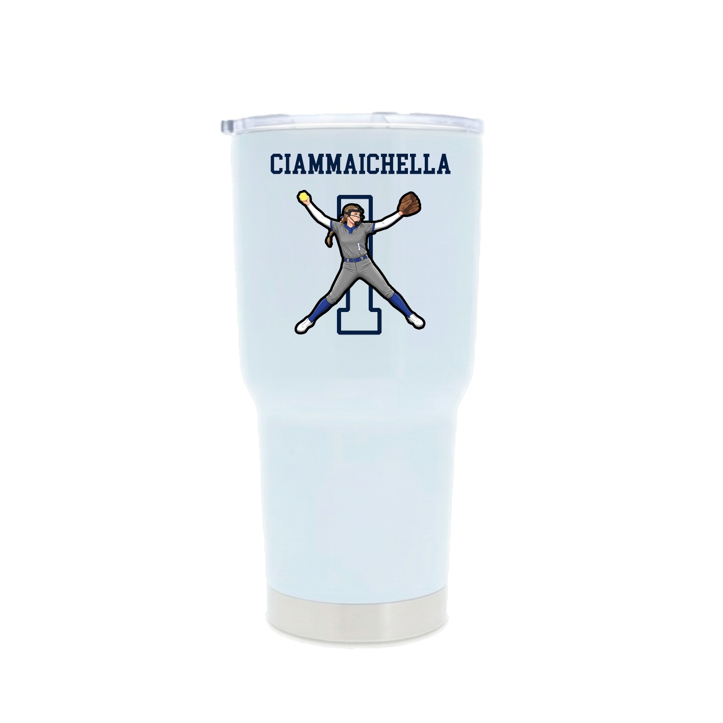 30oz Stainless Steel Tumbler — Shirsey in White