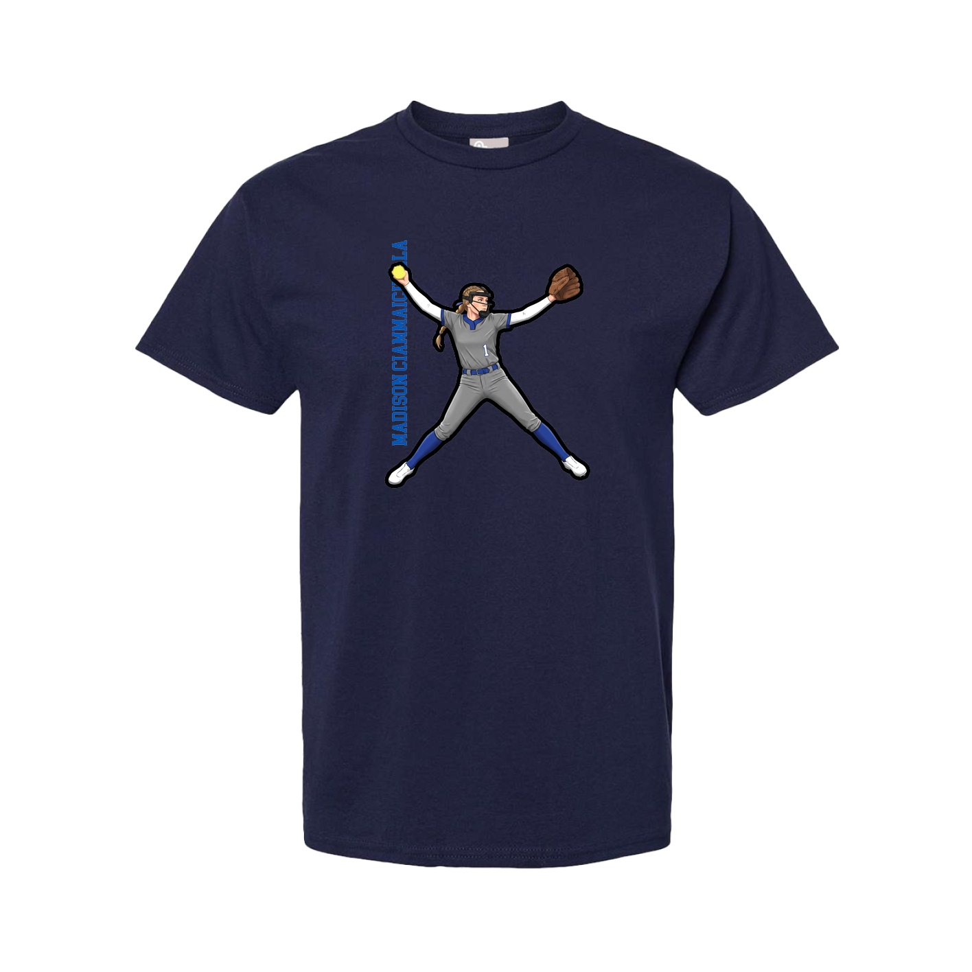 Tee — Name Vertical in Navy