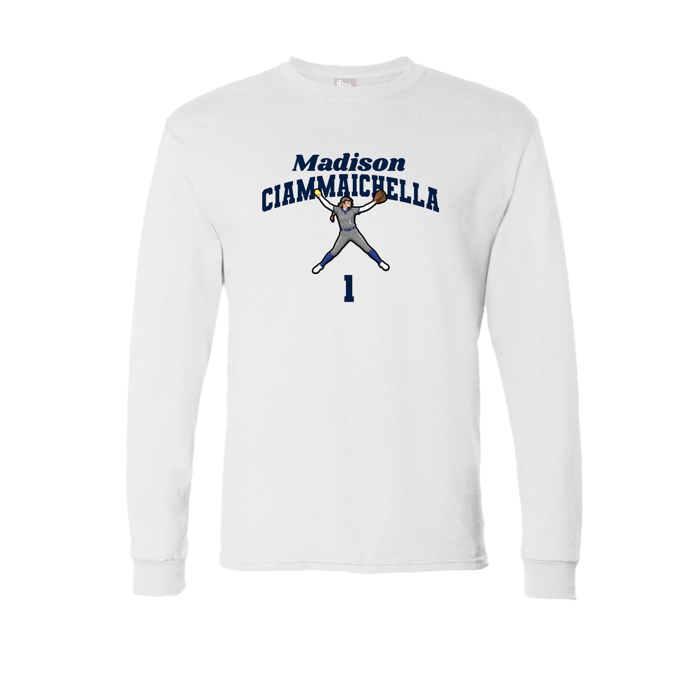 Long Sleeve Tee — Signature Arch in White