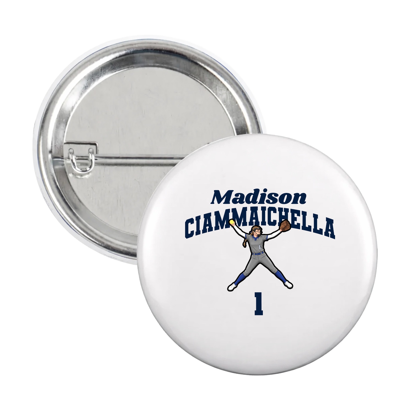Game Day Button — Signature Arch in White
