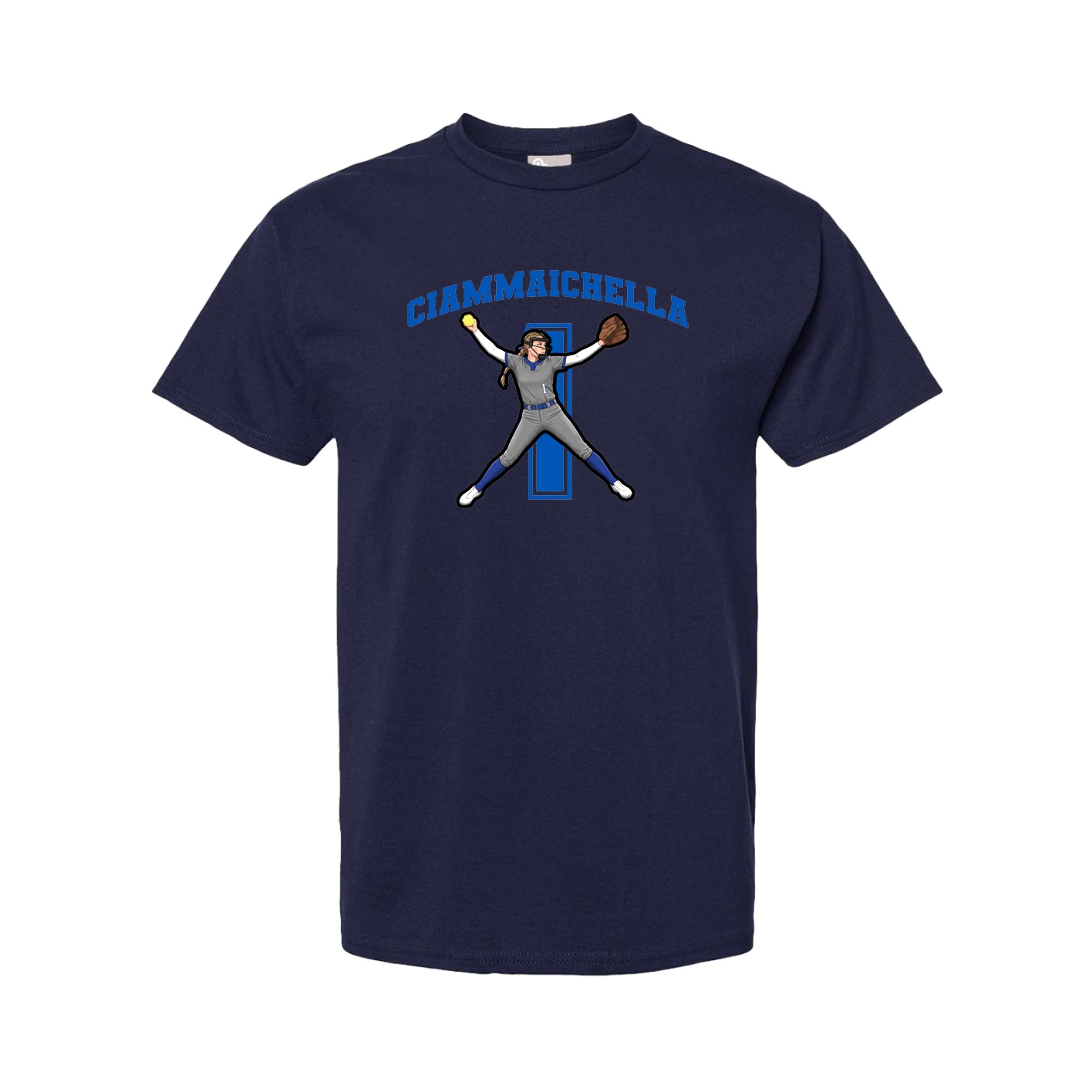 Youth Tee — Number in Navy