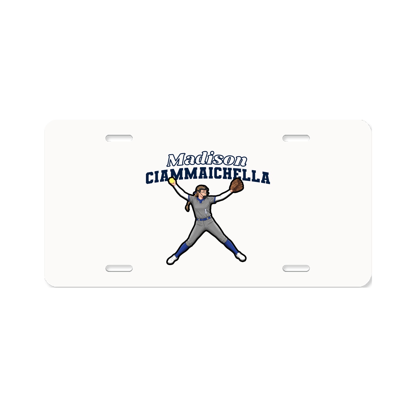 License Plate — Name Arch in Classic