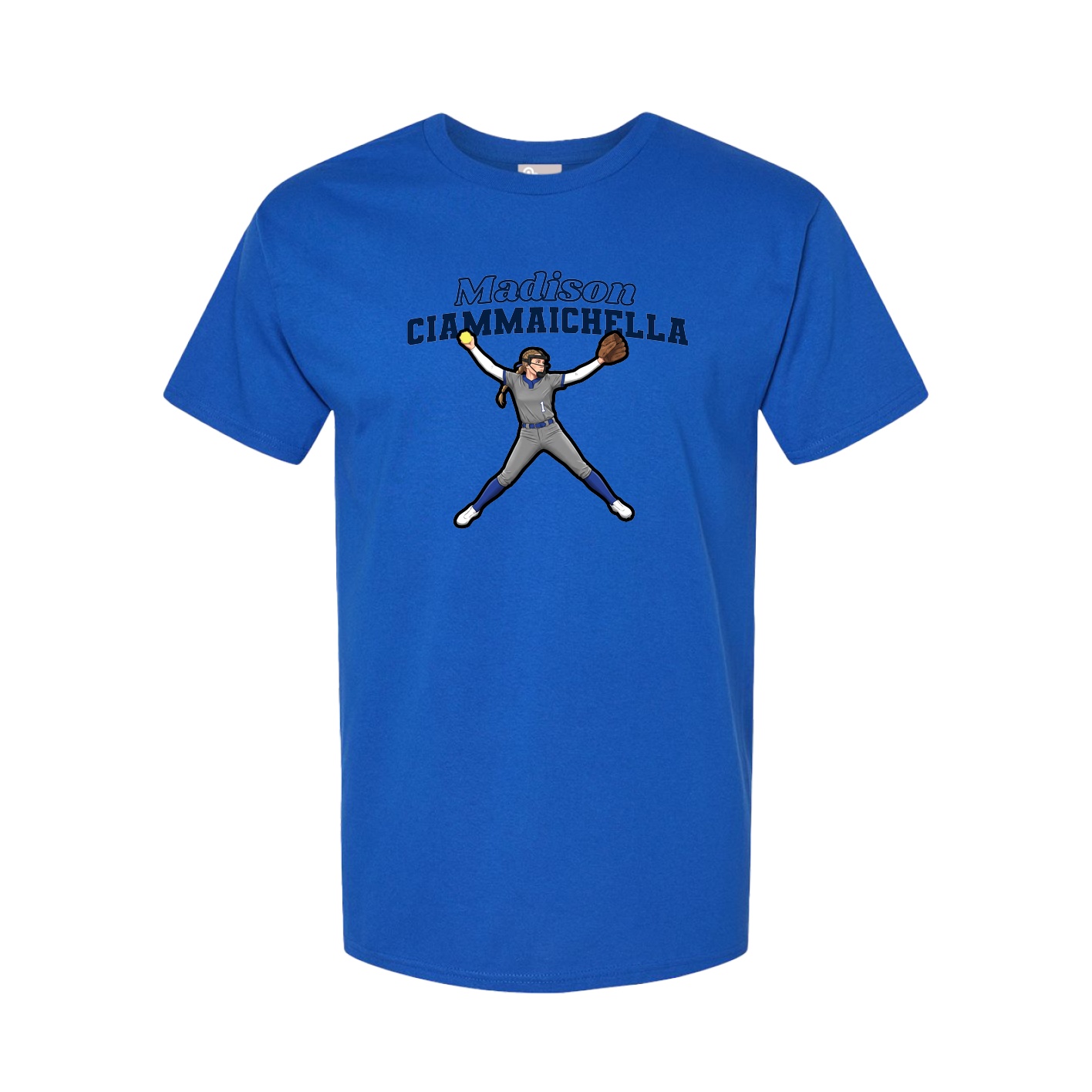 Youth Tee — Name Arch in Royal