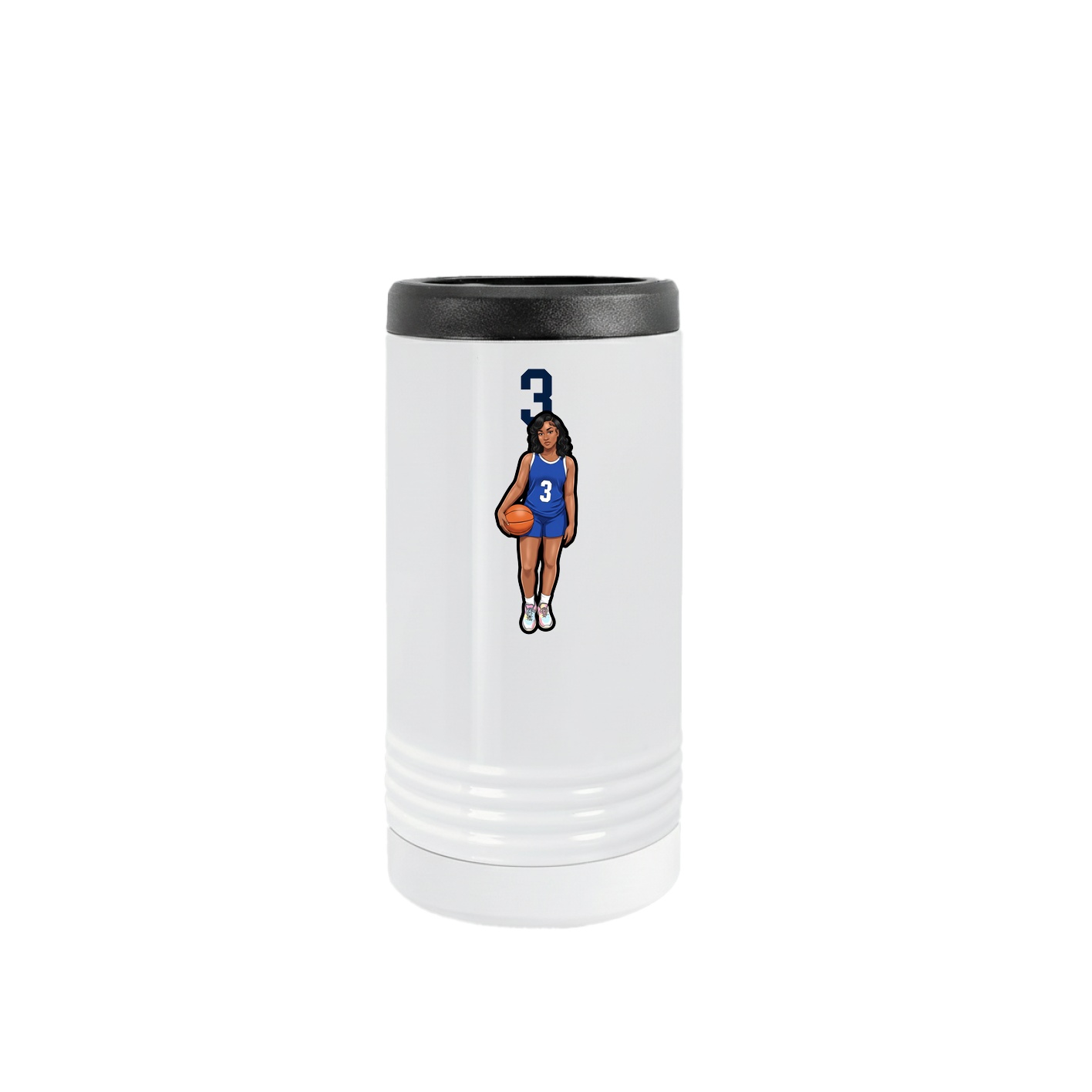Slim Beverage Holder — Number Top in White