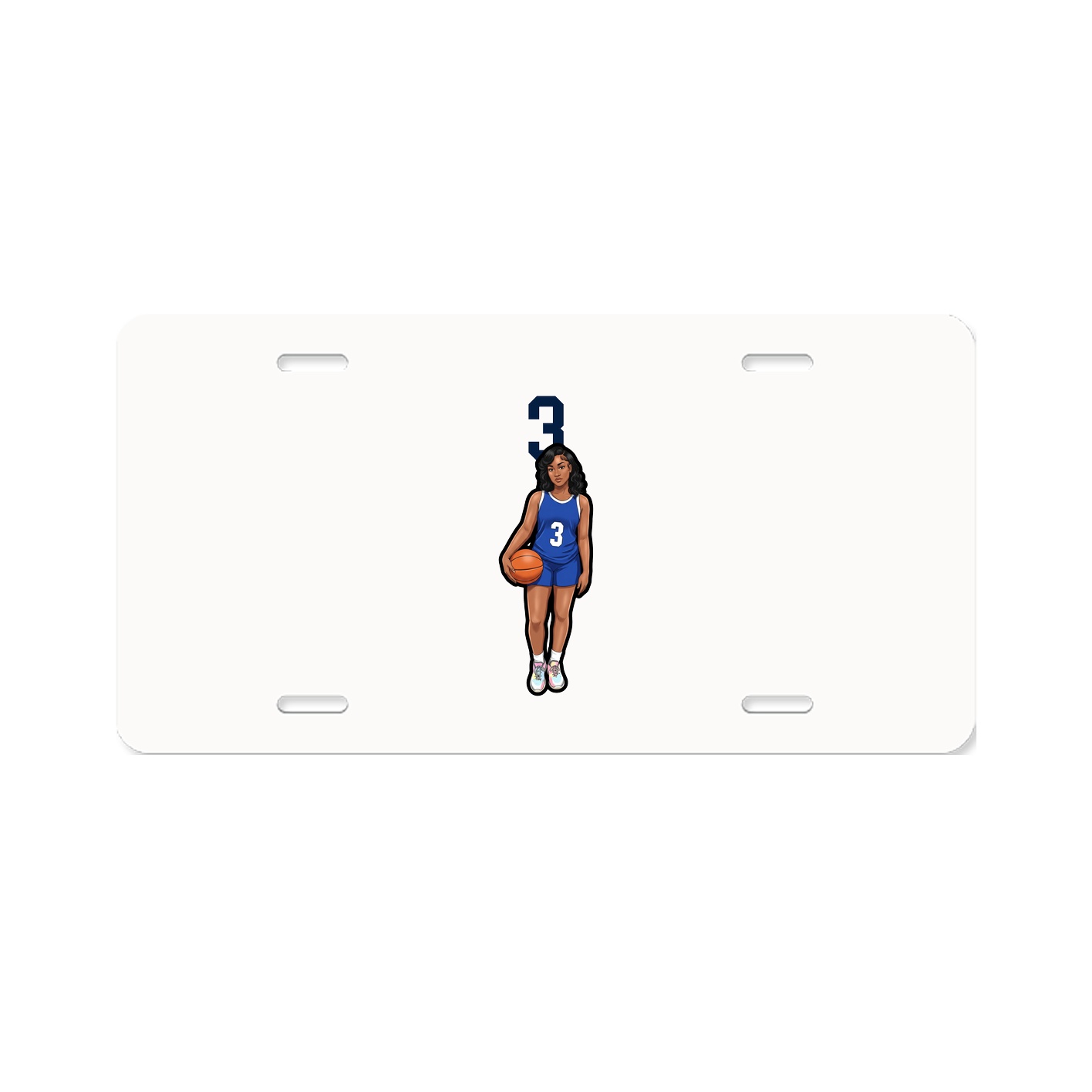 License Plate — Number Top in Classic
