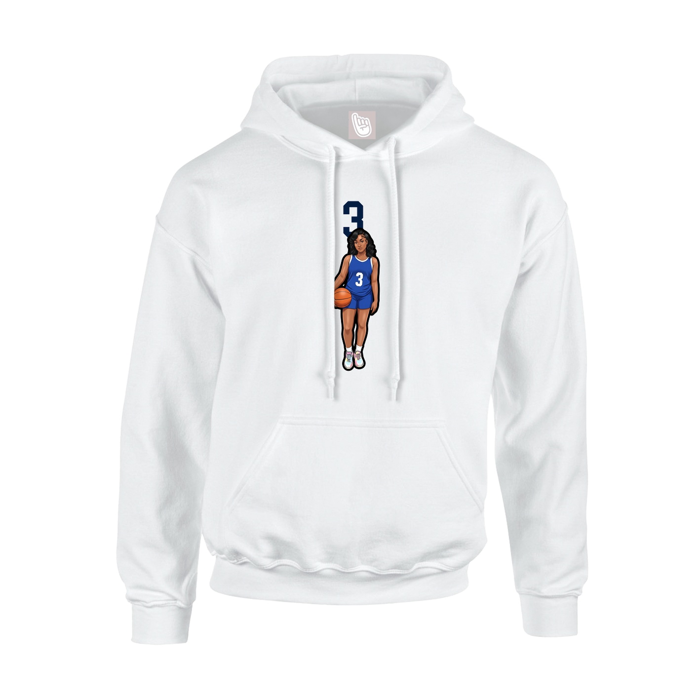 Hoodie — Number Top in White
