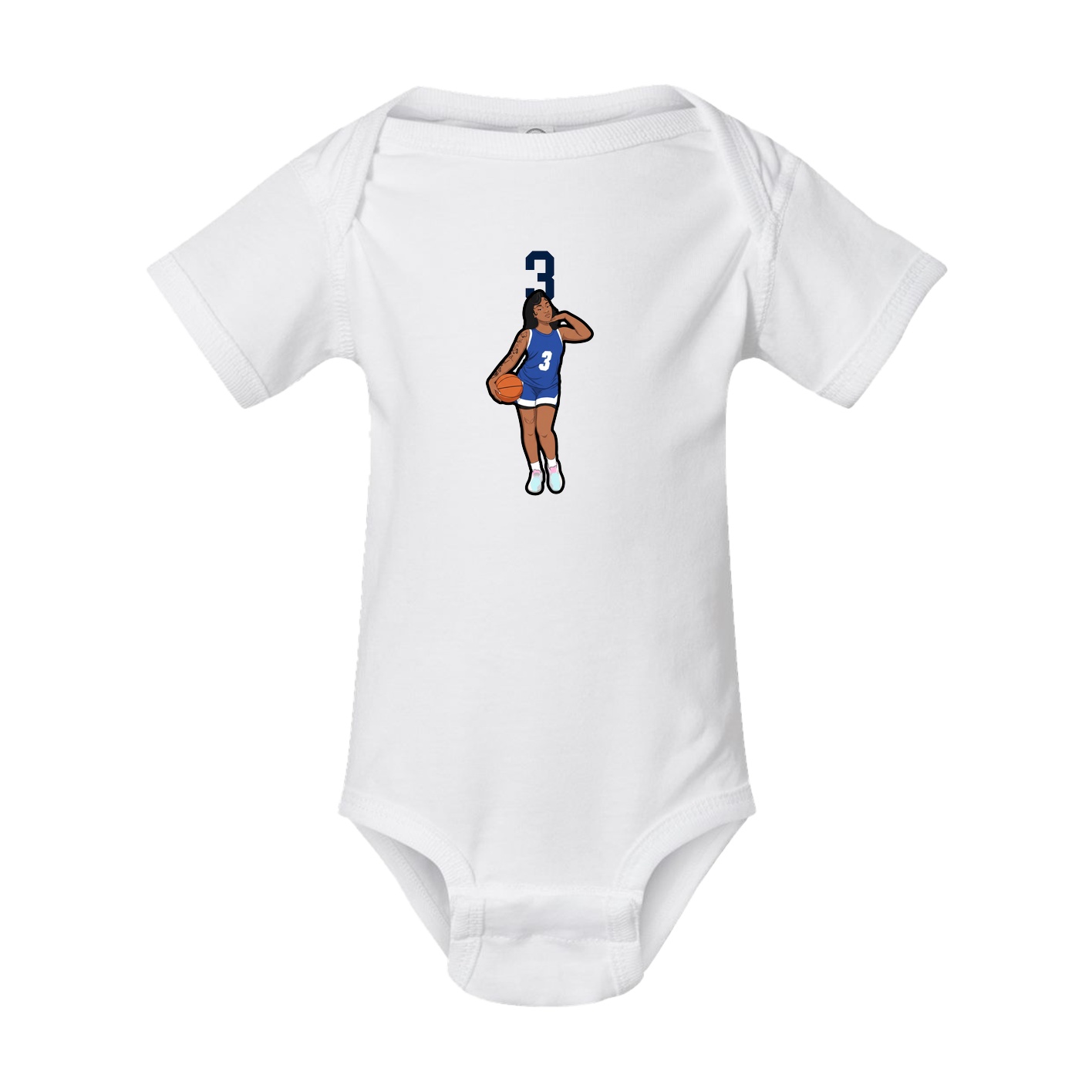 Baby Onesie — Number Top in White
