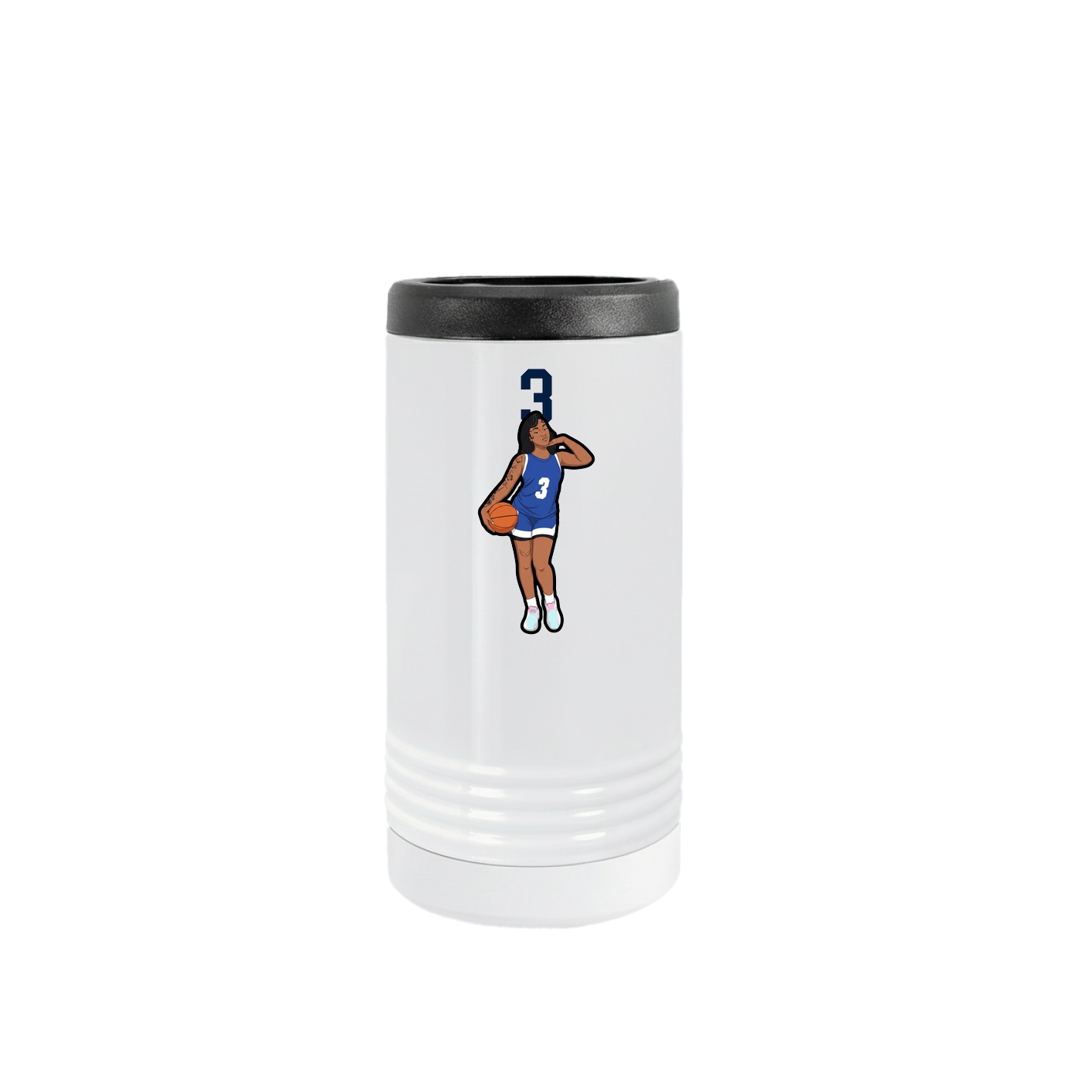 Slim Beverage Holder — Number Top in White