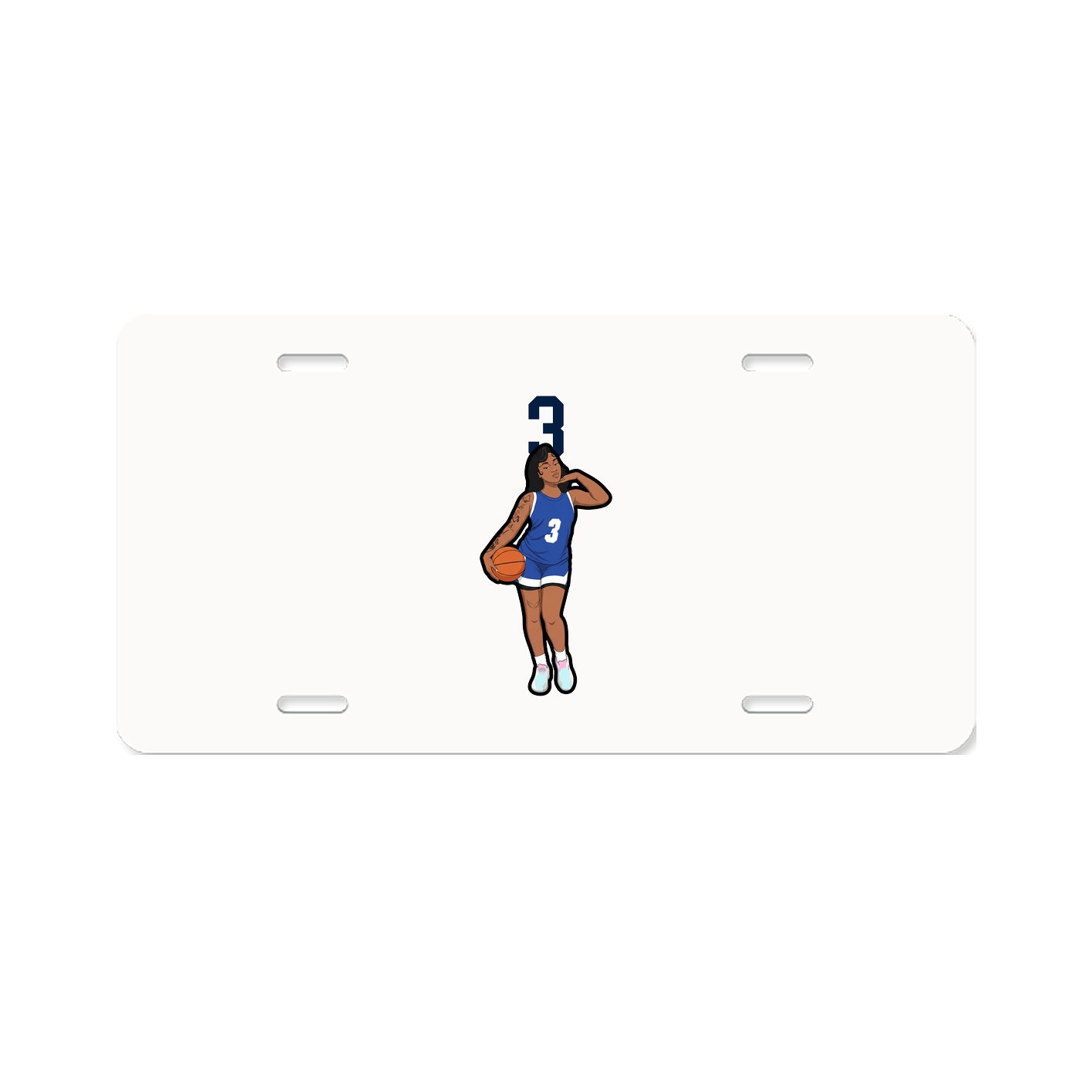 License Plate — Number Top in Classic