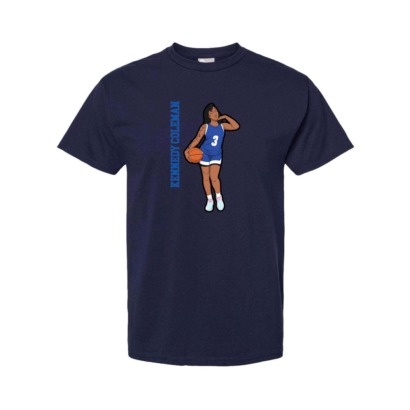 Youth Tee — Name Vertical in Navy