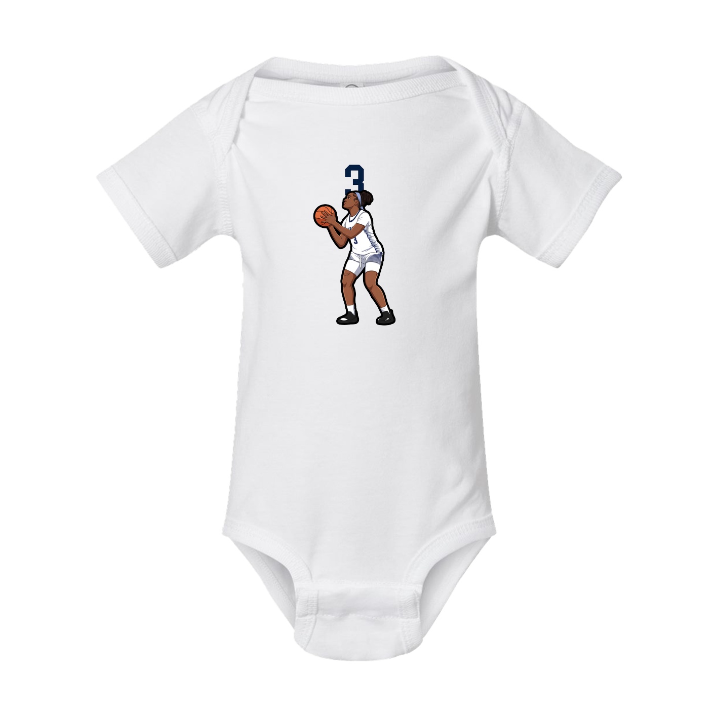 Baby Onesie — Number Top in White