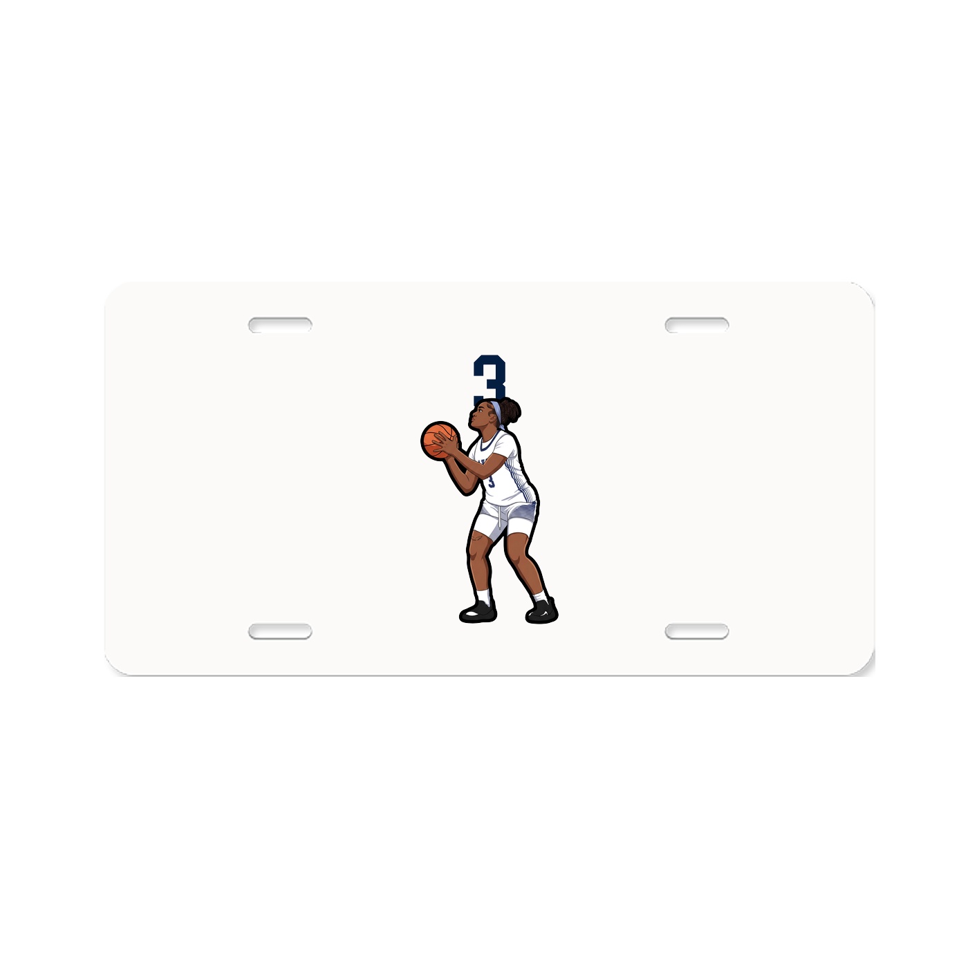 License Plate — Number Top in Classic