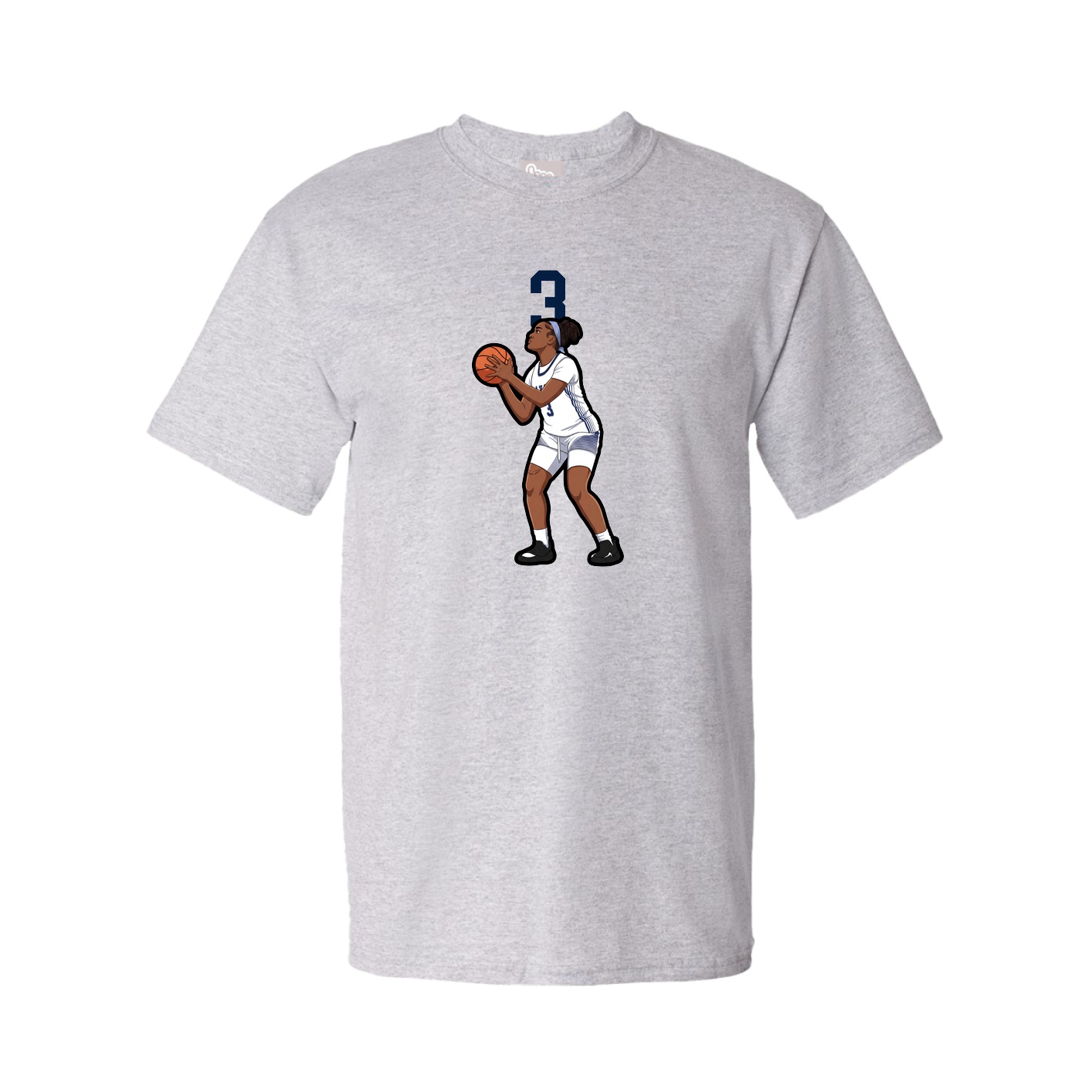 Youth Tee — Number Top in Grey