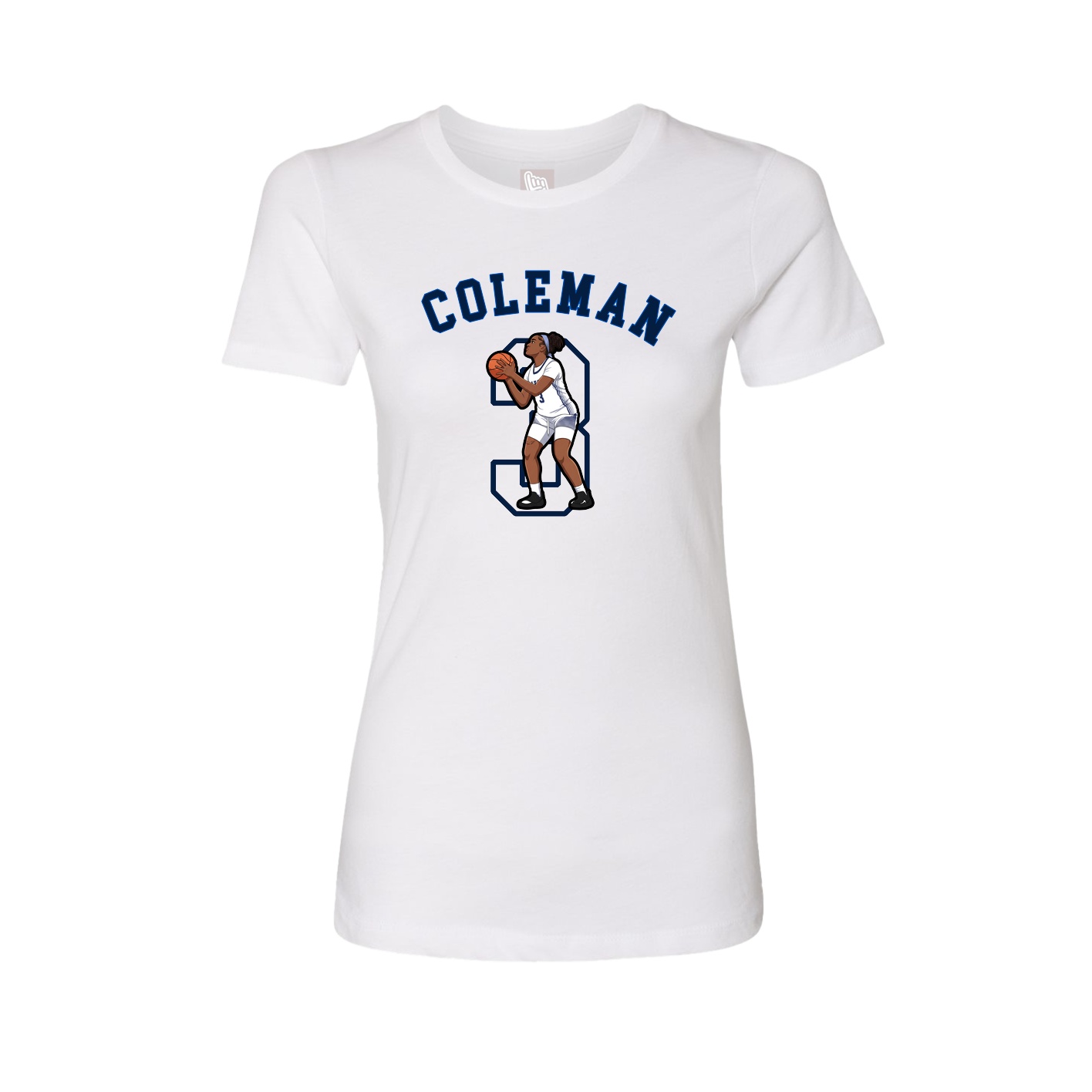 Fitted Women's Tee — Shirsey Arch in White
