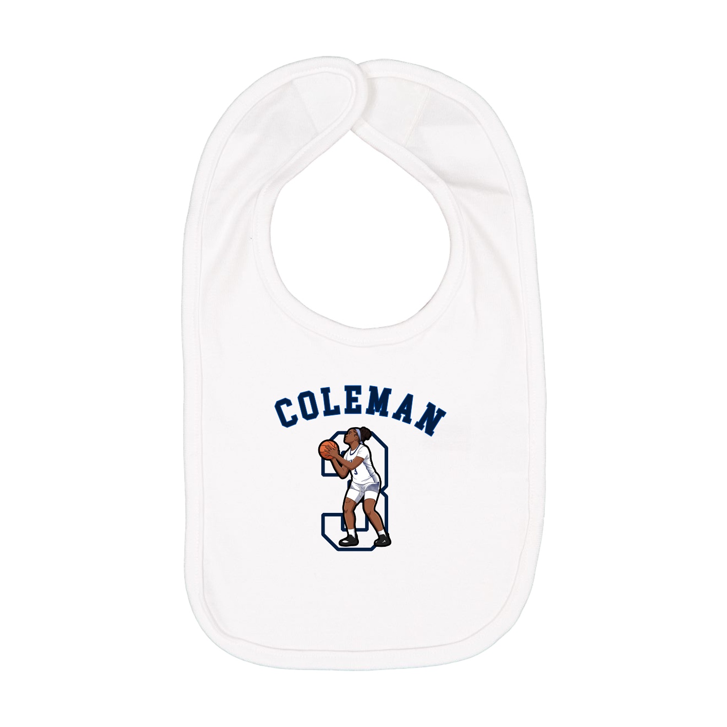 Infant Bib — Shirsey Arch in White