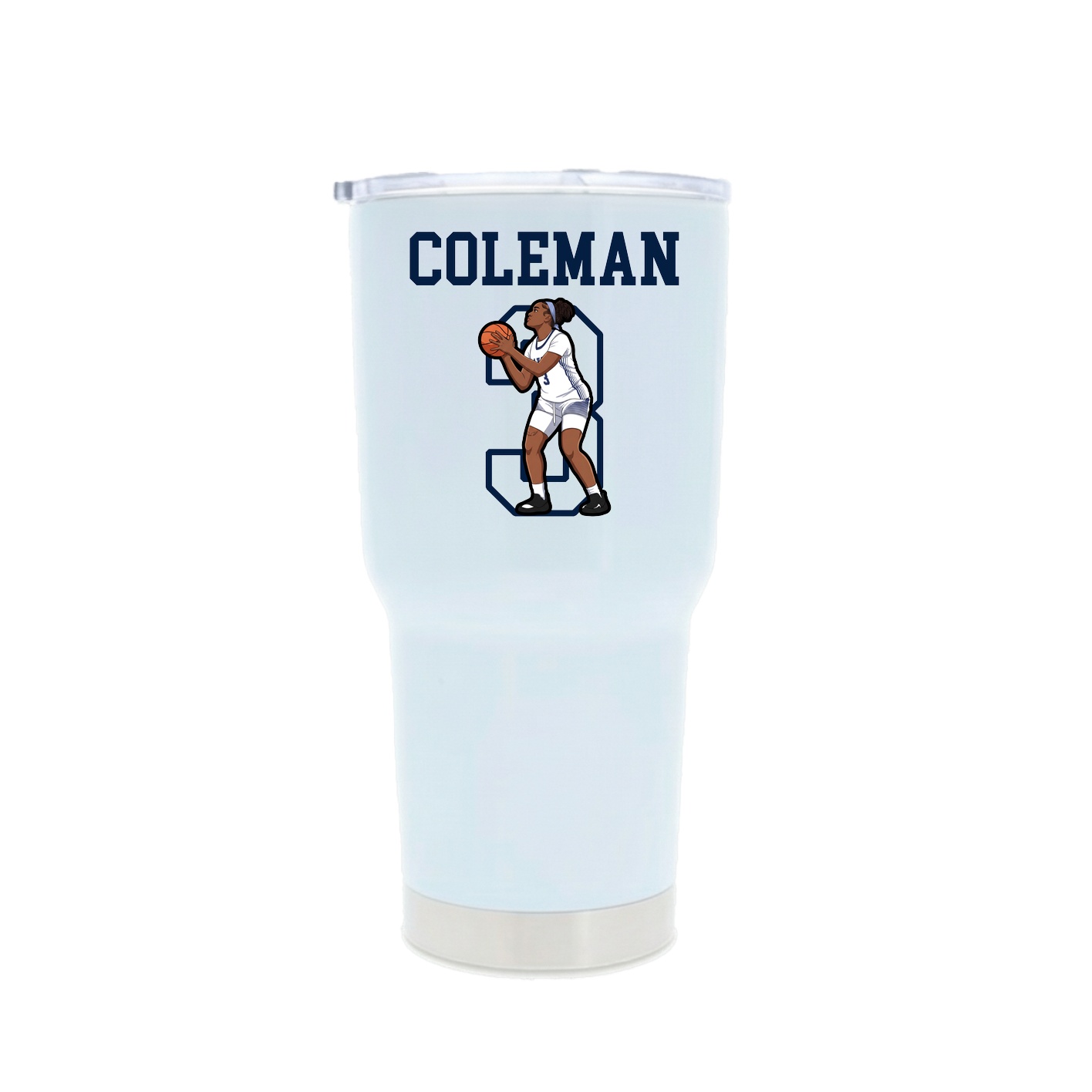 30oz Stainless Steel Tumbler — Shirsey in White