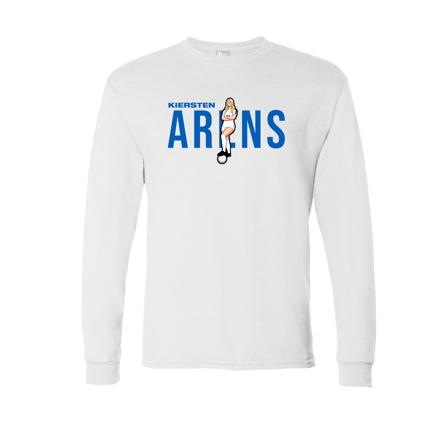 Long Sleeve Tee — Player Name in White