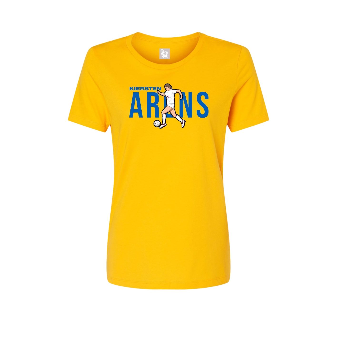 Fitted Women's Tee — Player Name in Gold