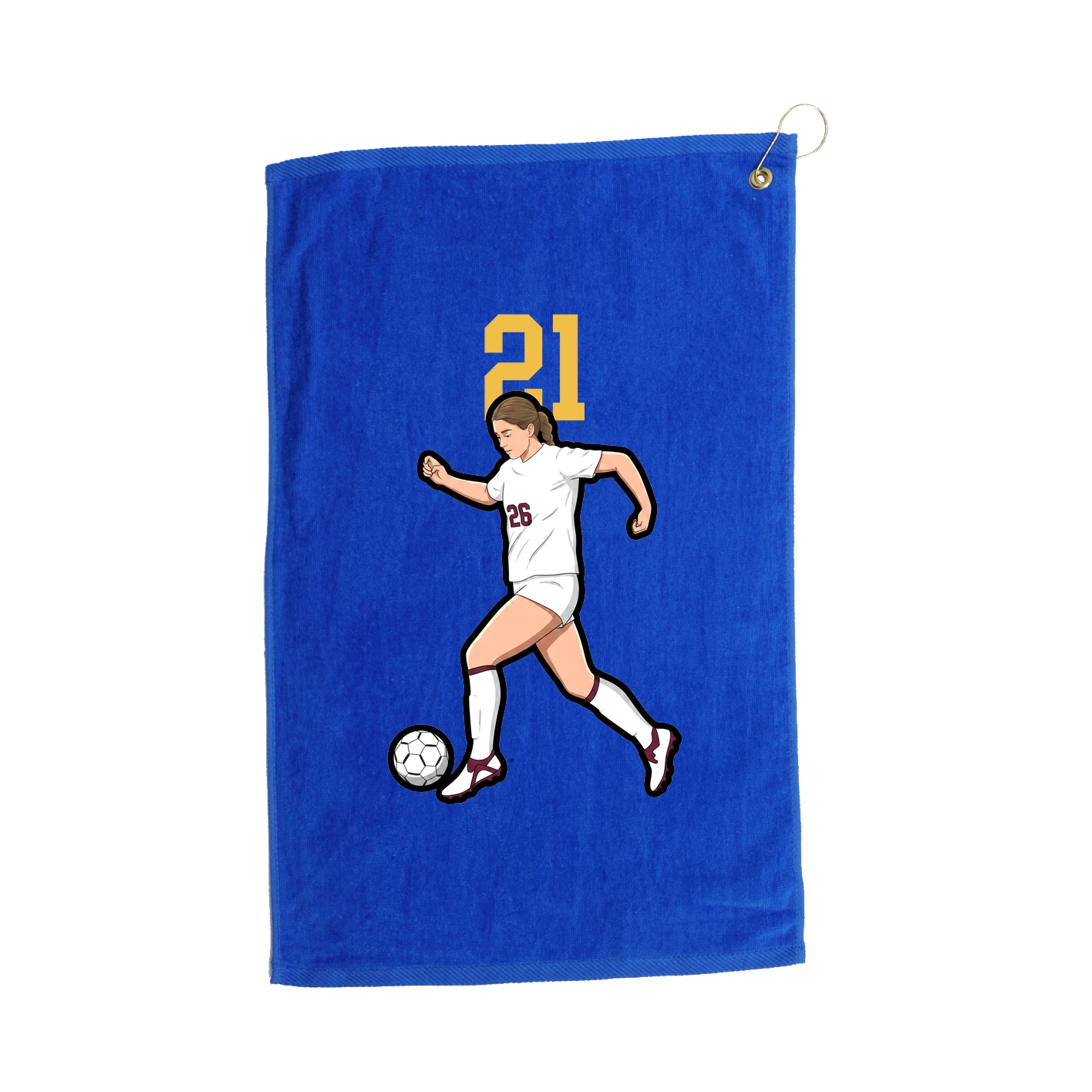 Golf Towel — Number Top in Royal