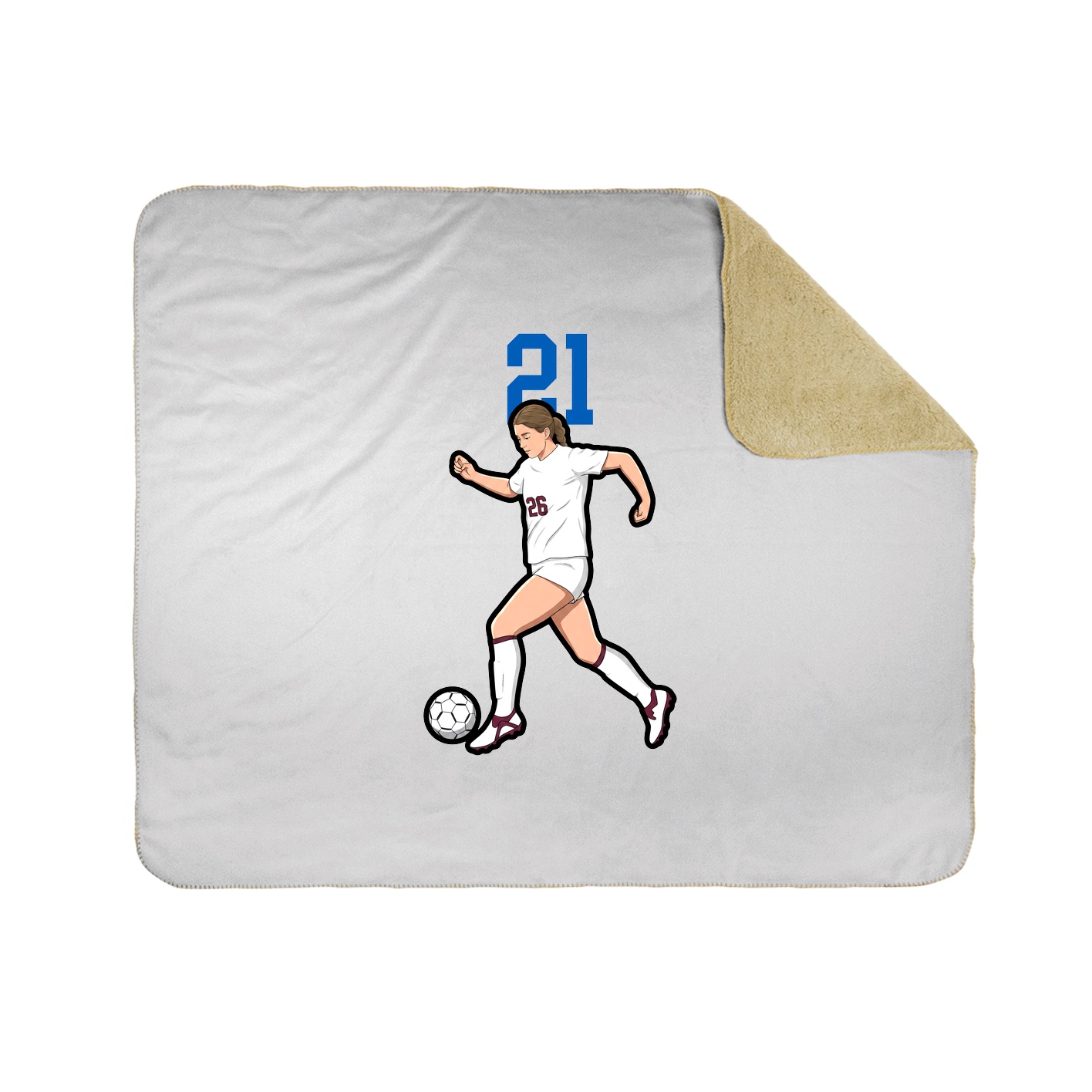Throw Blanket — Number Top in White