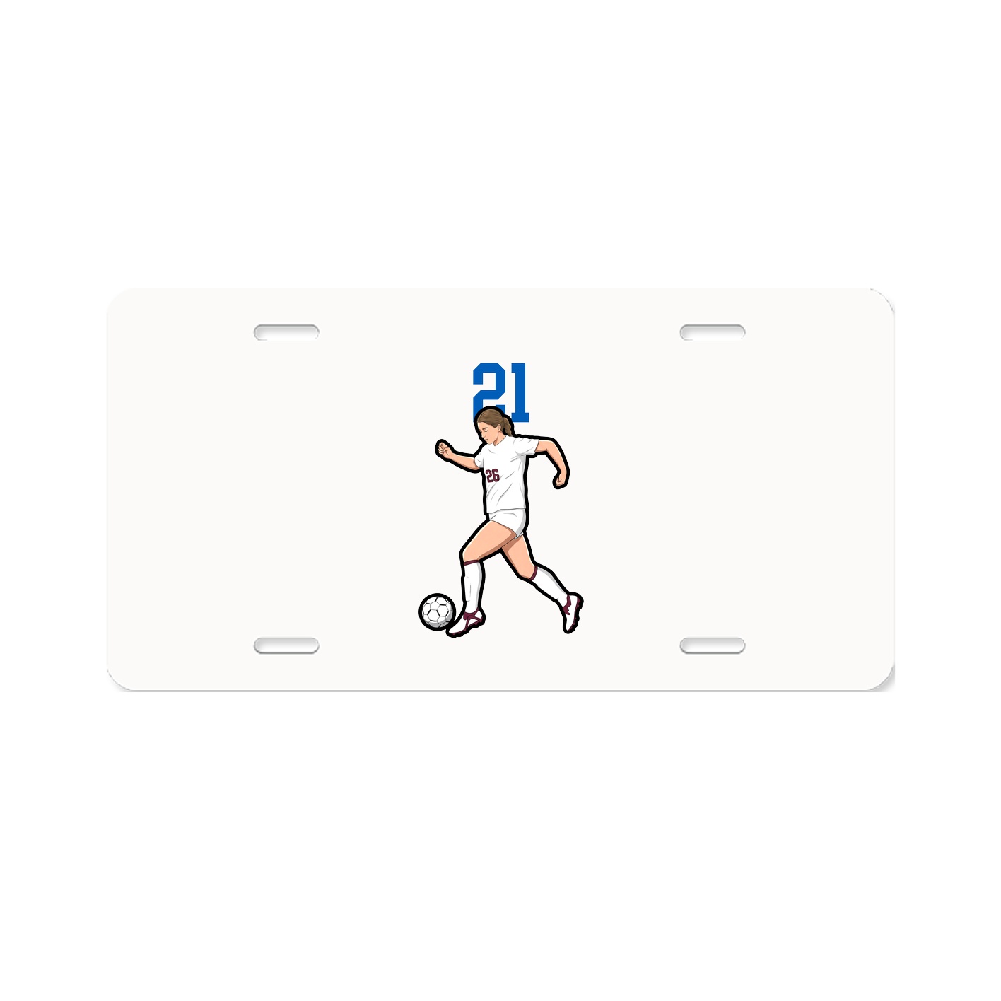 License Plate — Number Top in Classic