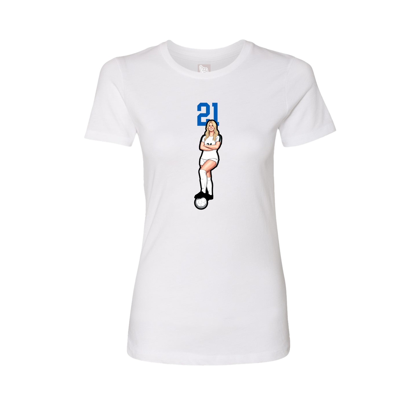 Fitted Women's Tee — Number Top in White