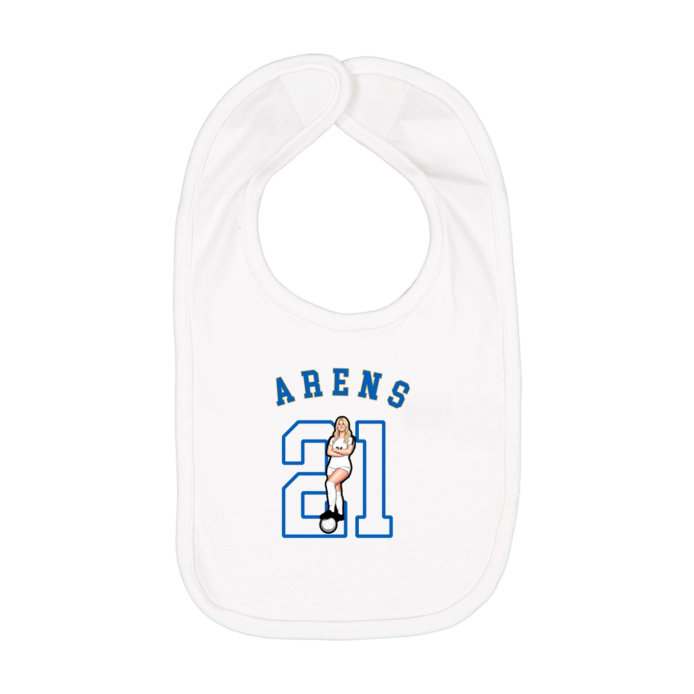 Infant Bib — Shirsey Arch in White