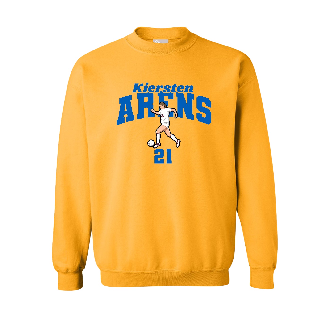 Fleece Crew — Signature Arch in Gold