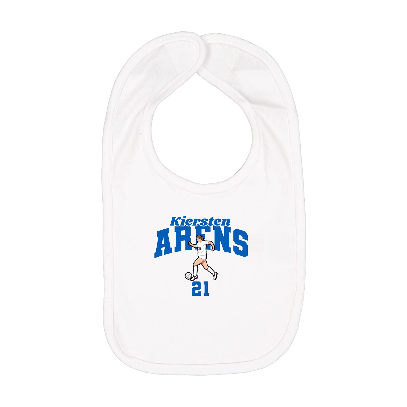 Infant Bib — Signature Arch in White