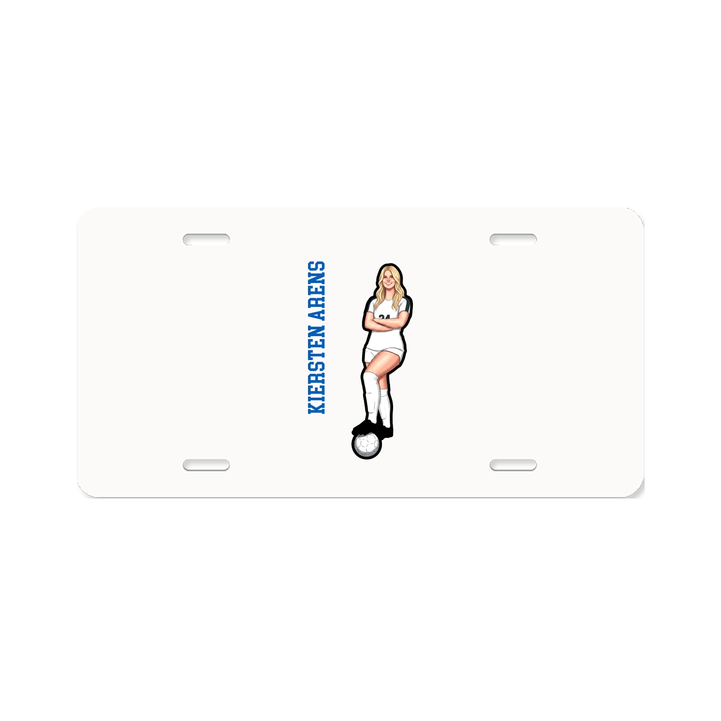 License Plate — Name Vertical in Classic