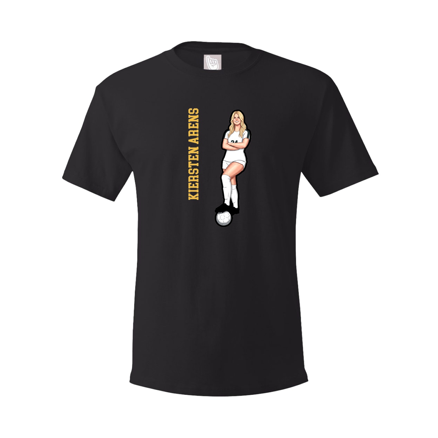 Youth Tee — Name Vertical in Black