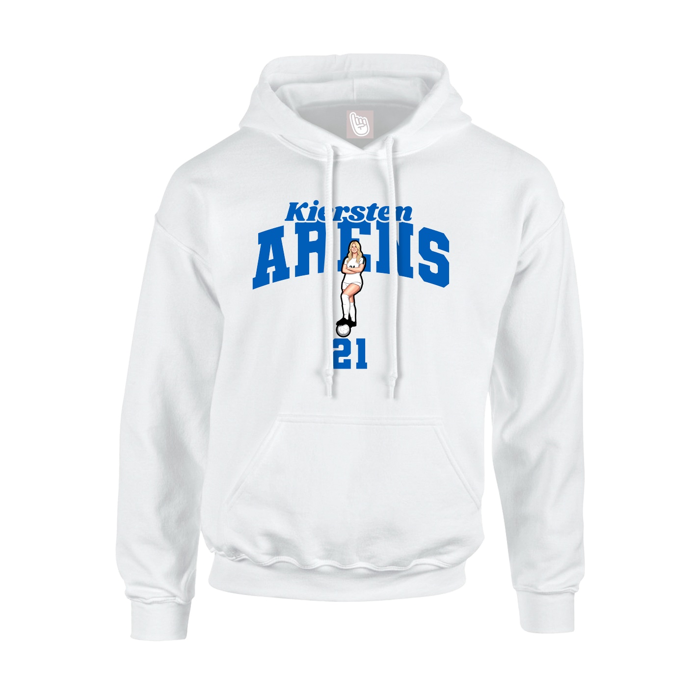 Youth Hoodie — Signature Arch in White