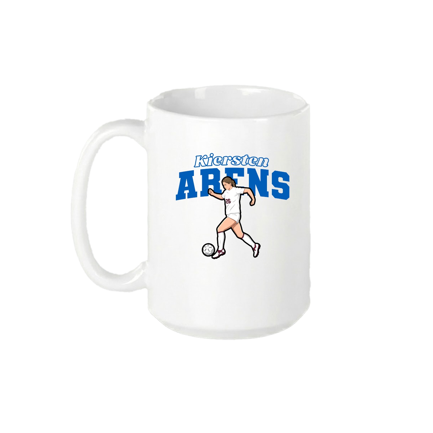 15oz Coffee Mug — Name Arch in White