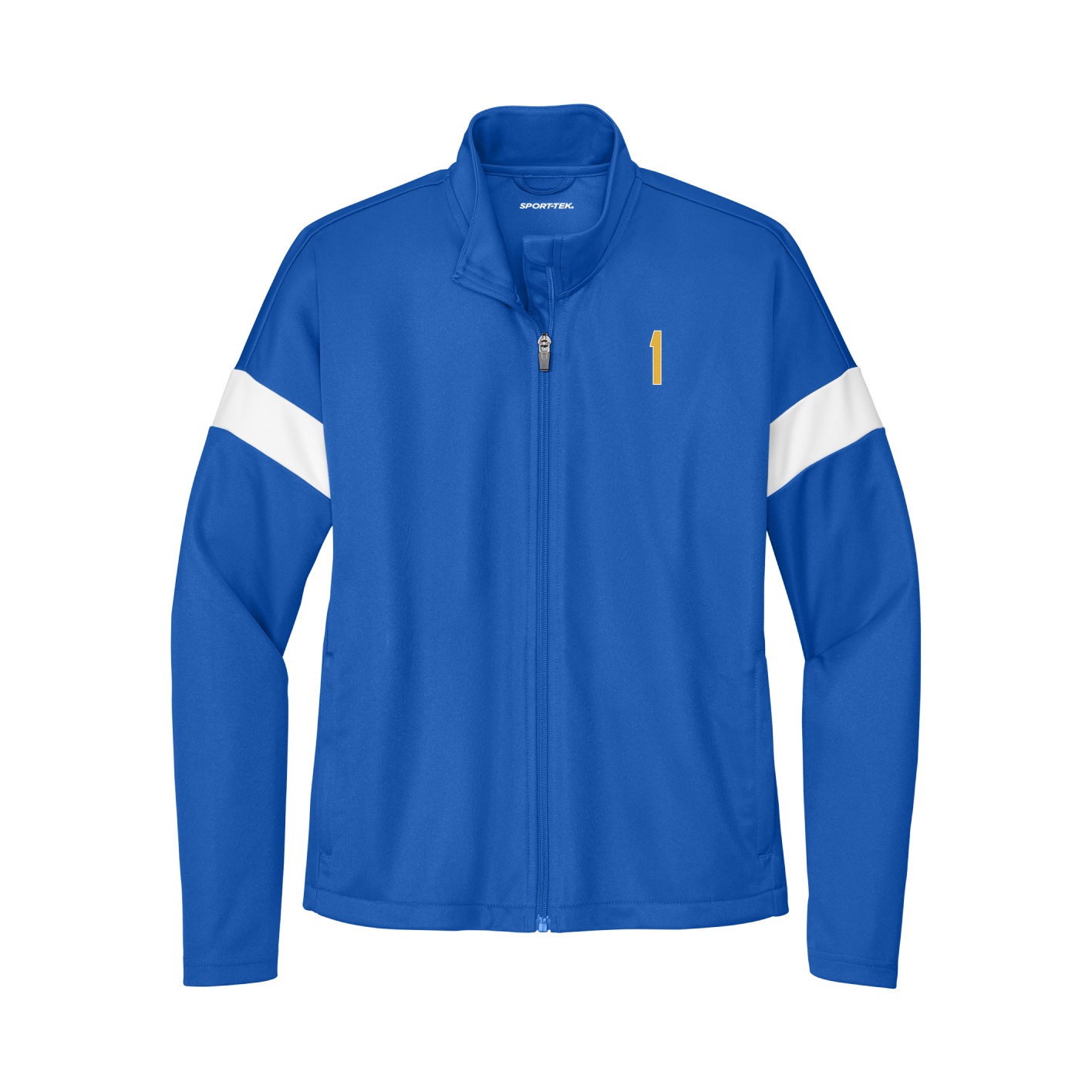 Womens Team Travel Full-Zip Jacket — Front Shirsy in Royal/White