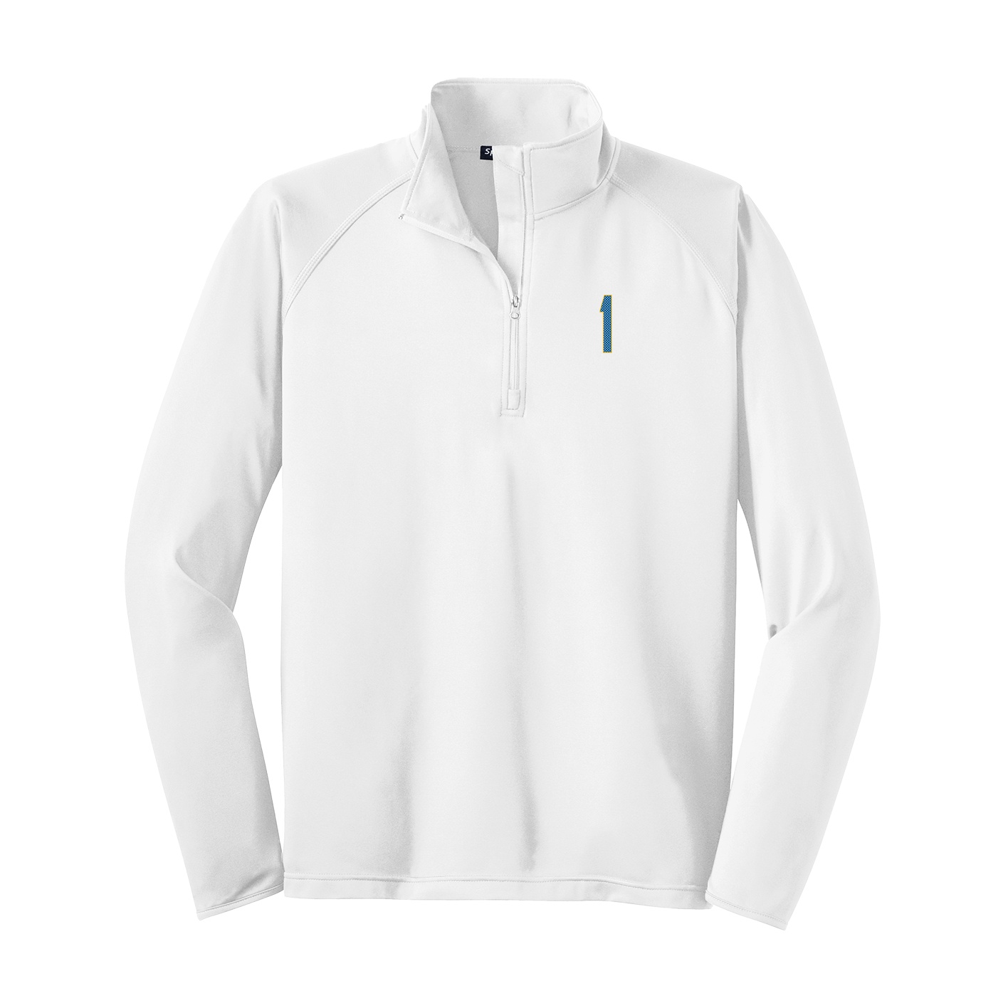 Q-Zip Pullover — Front Shirsy in White