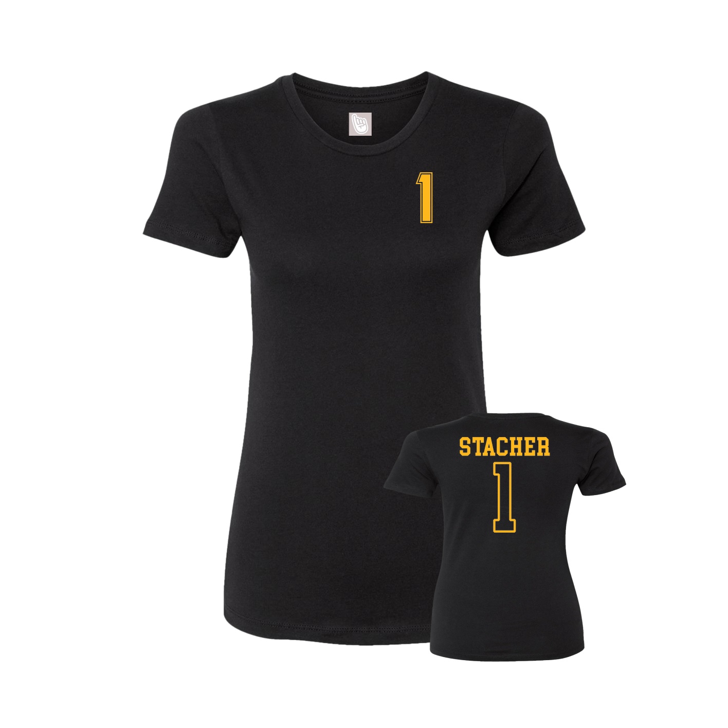 Womens Tee — Chest Back in Black