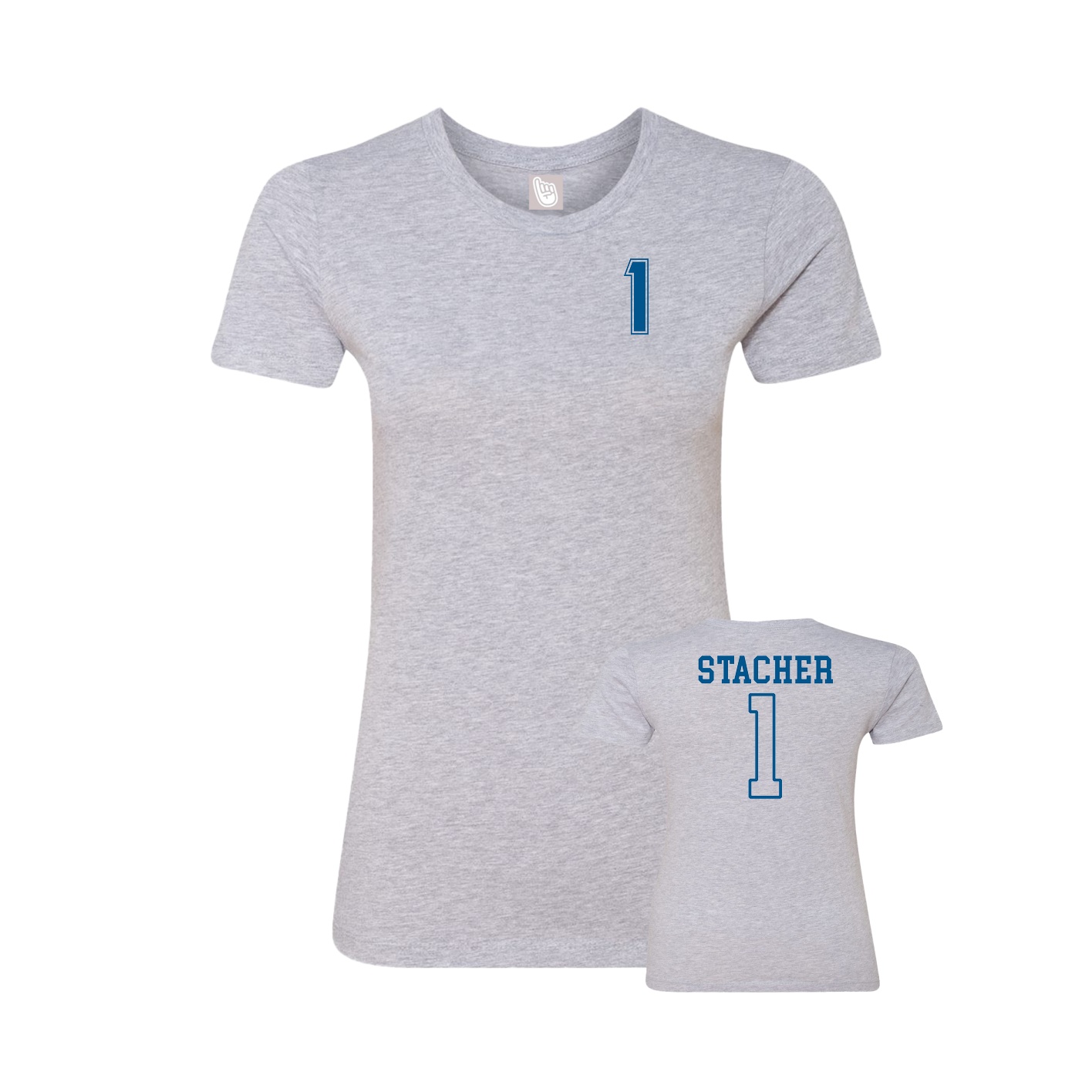 Womens Tee — Chest Back in Grey