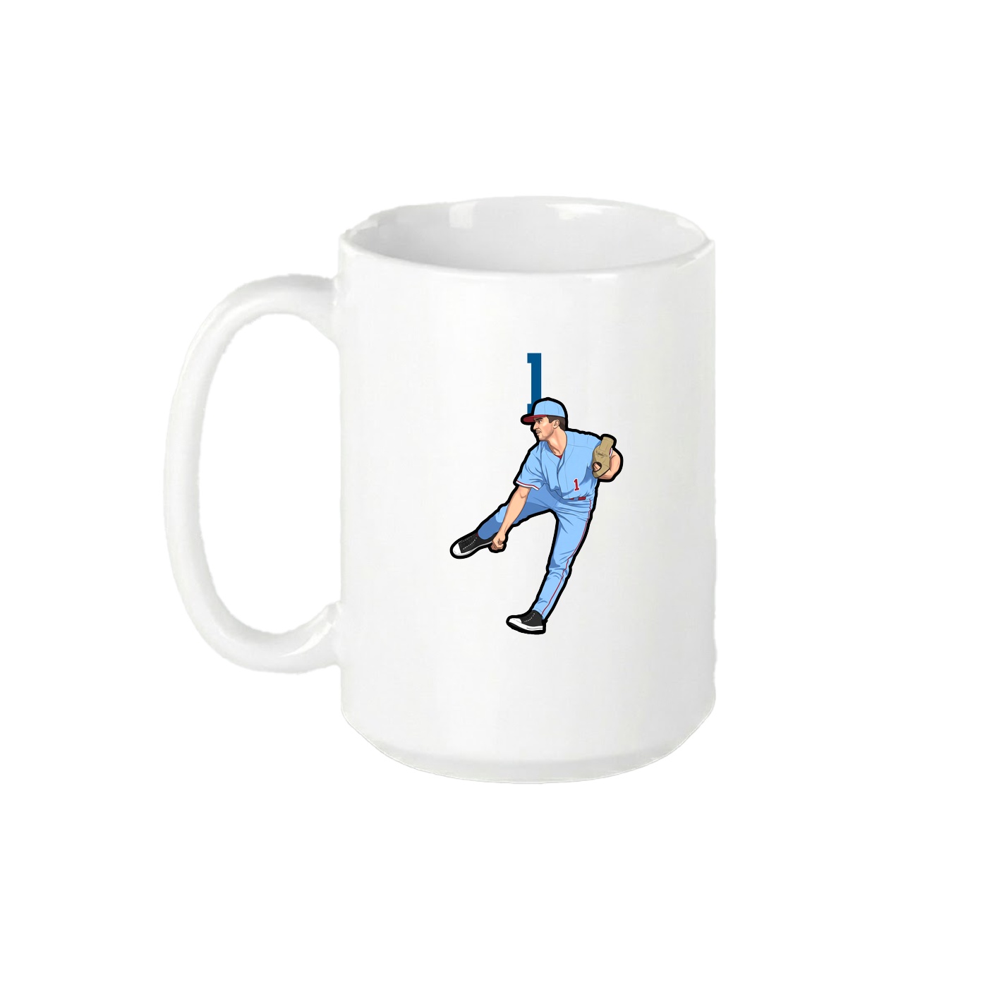 15oz Coffee Mug — Number Top in White